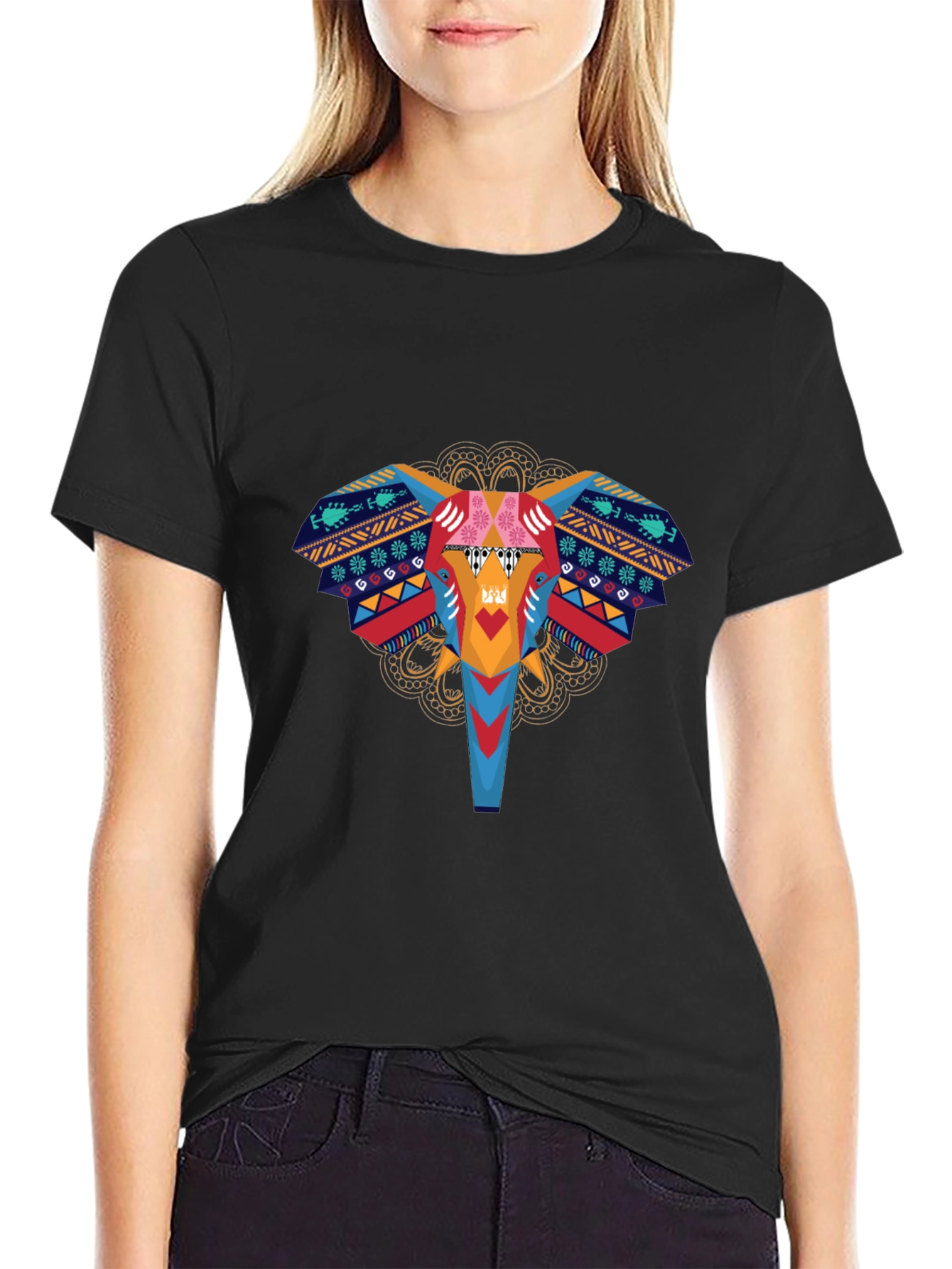 Elephant Graphic Print T-Shirt