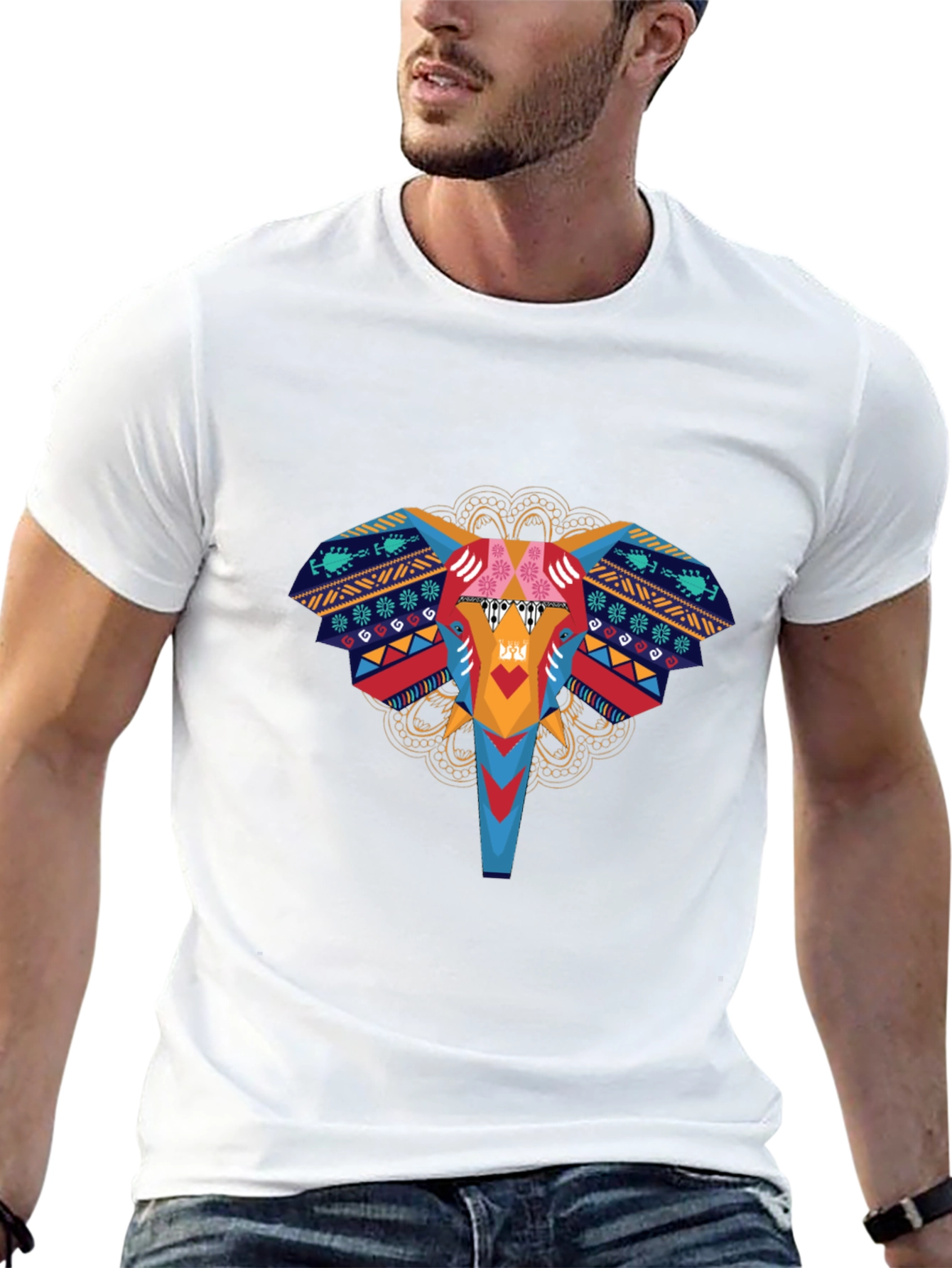 Elephant Graphic Print T-Shirt