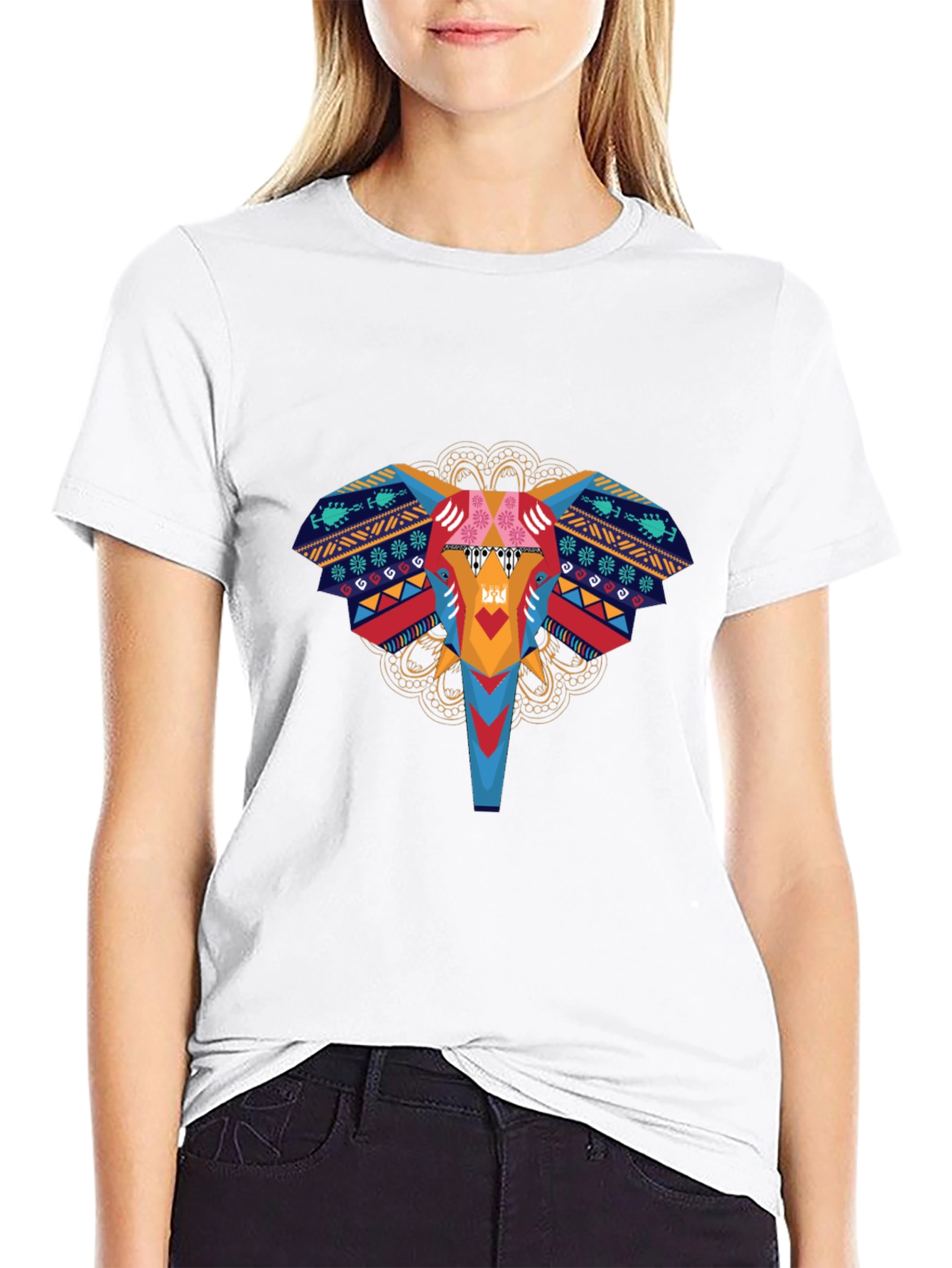 Elephant Graphic Print T-Shirt