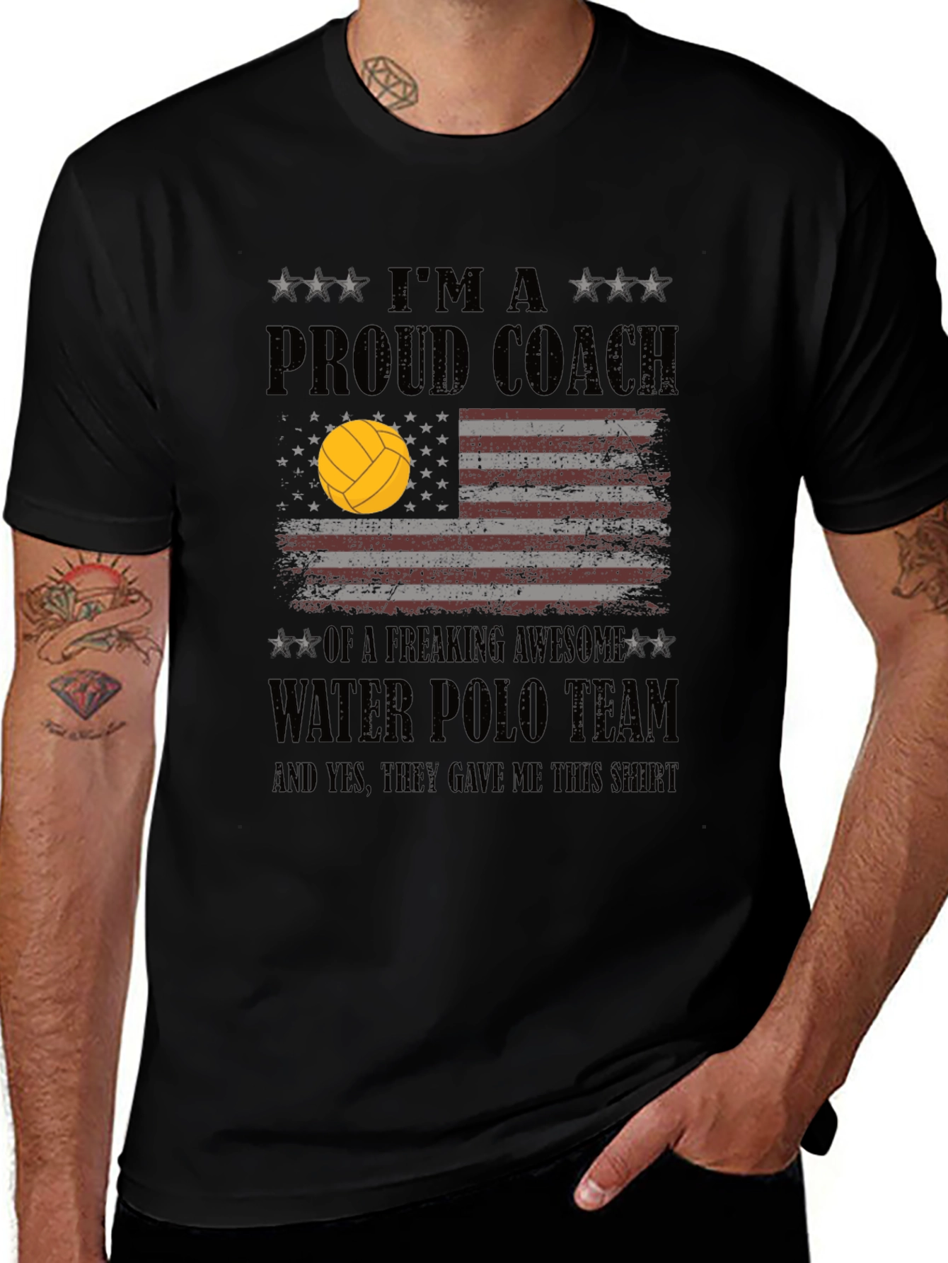 Proud Water Polo Coach Graphic T-Shirt