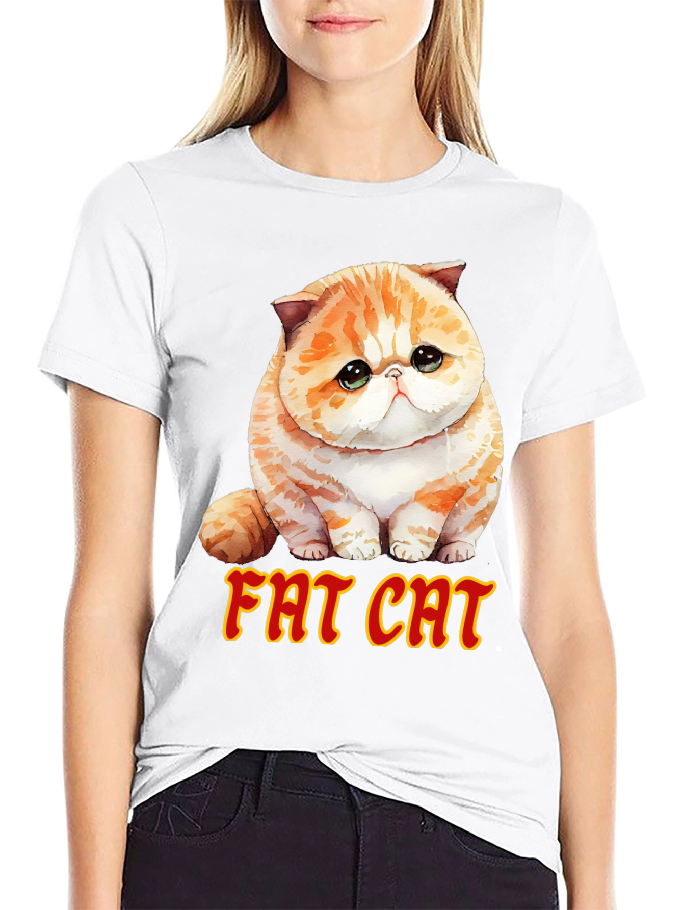 Fat Cat T-Shirt - Cute Graphic Tee