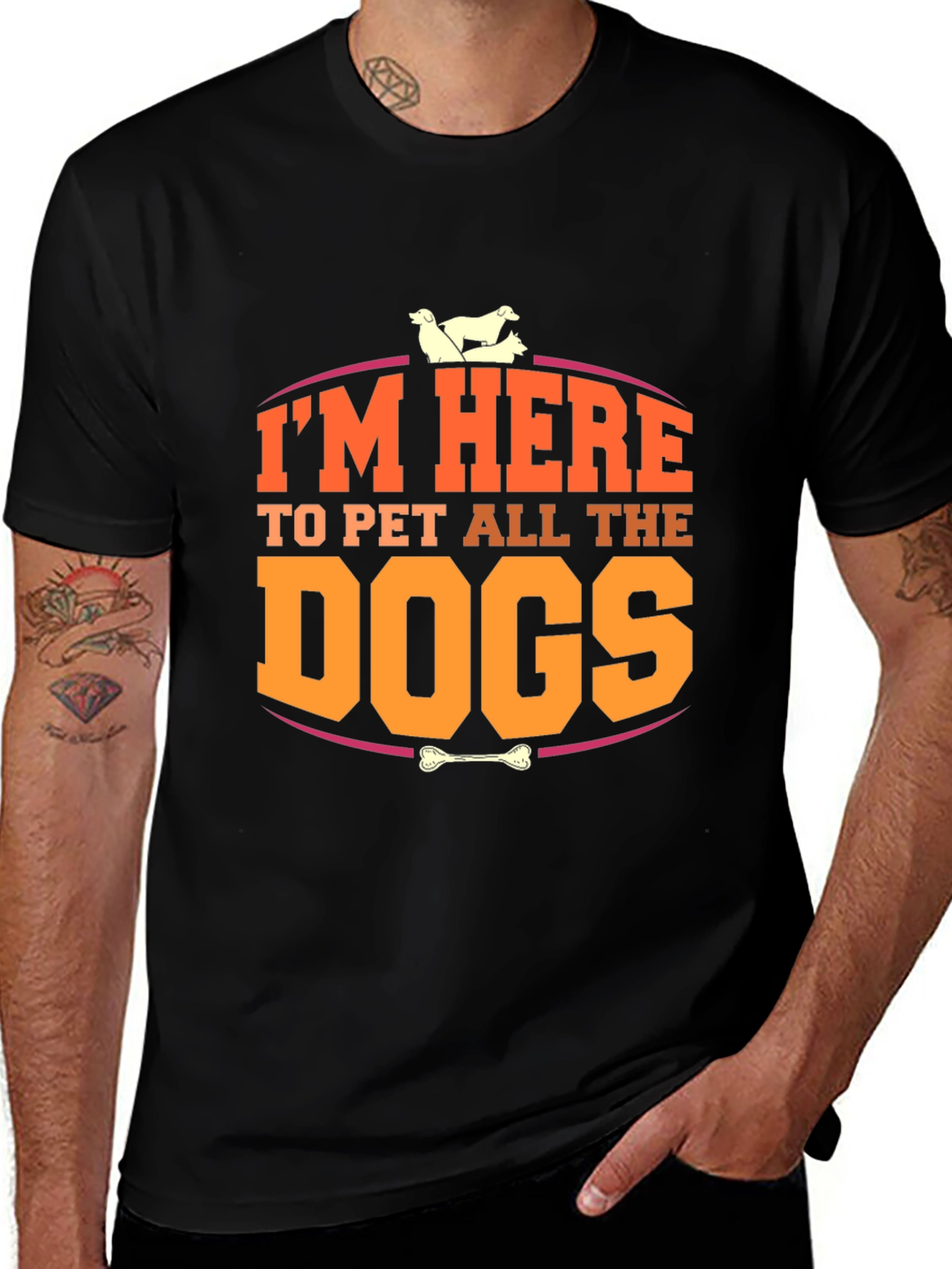 Im Here to Pet All the Dogs T-Shirt