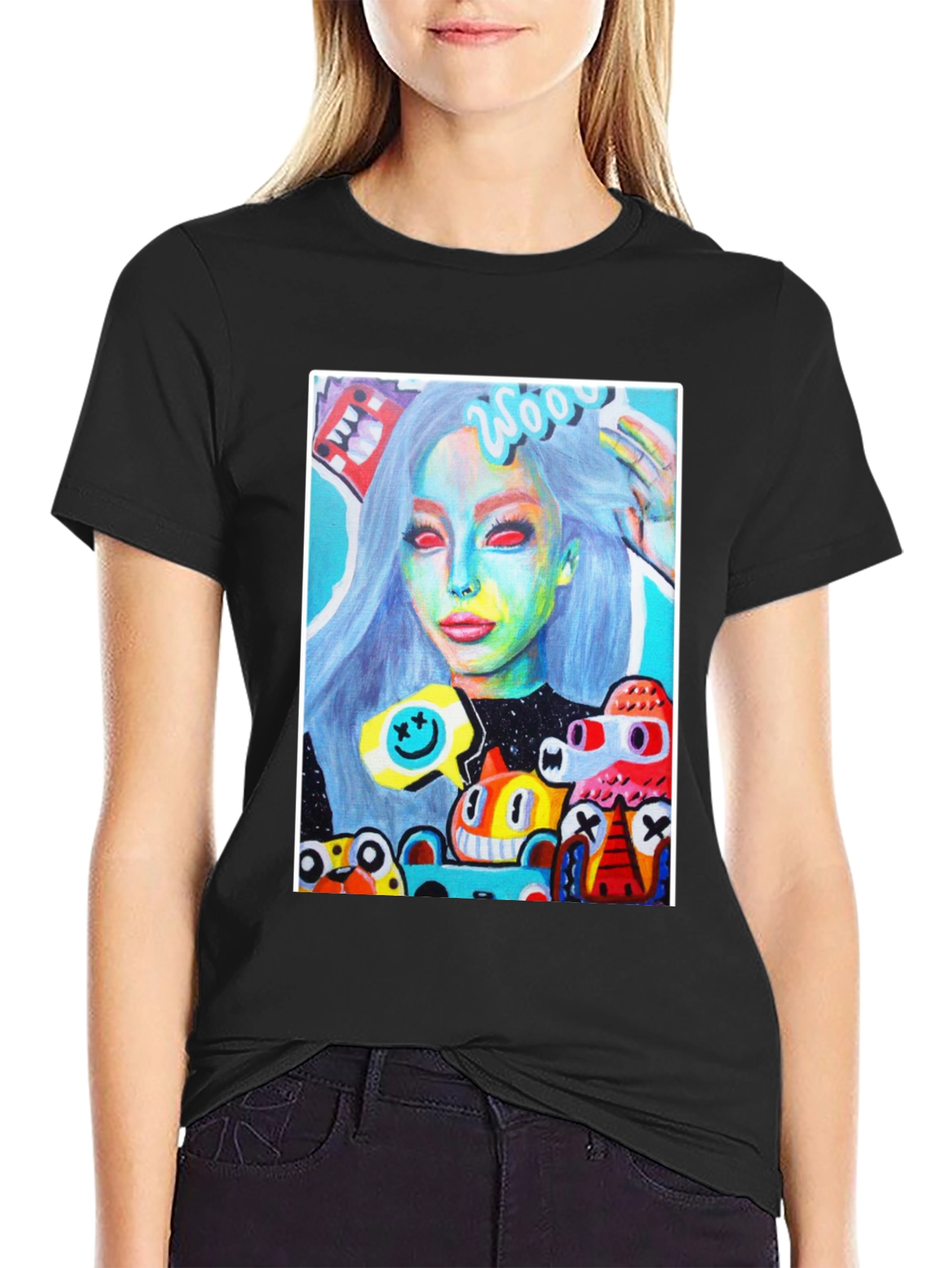 Artistic Graphic Tee - Unique Pop Art Design