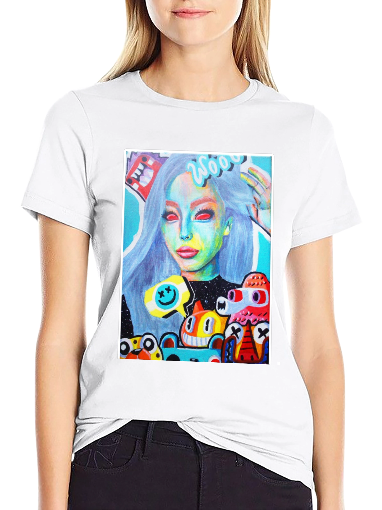 Artistic Graphic Tee - Unique Pop Art Design