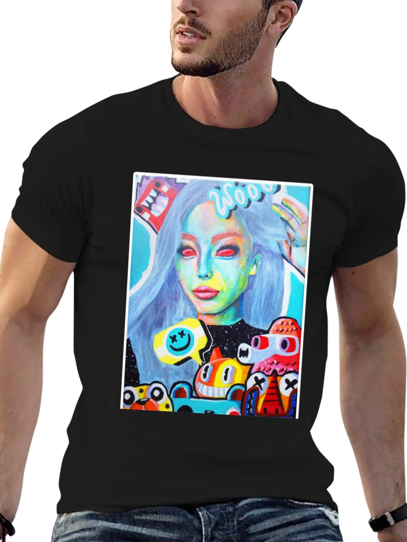 Artistic Graphic Tee - Unique Pop Art Design