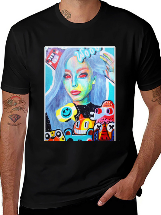Artistic Graphic Tee - Unique Pop Art Design