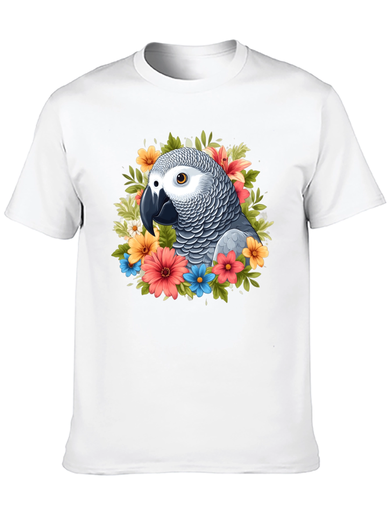 Parrot Floral T-Shirt - Graphic Tee
