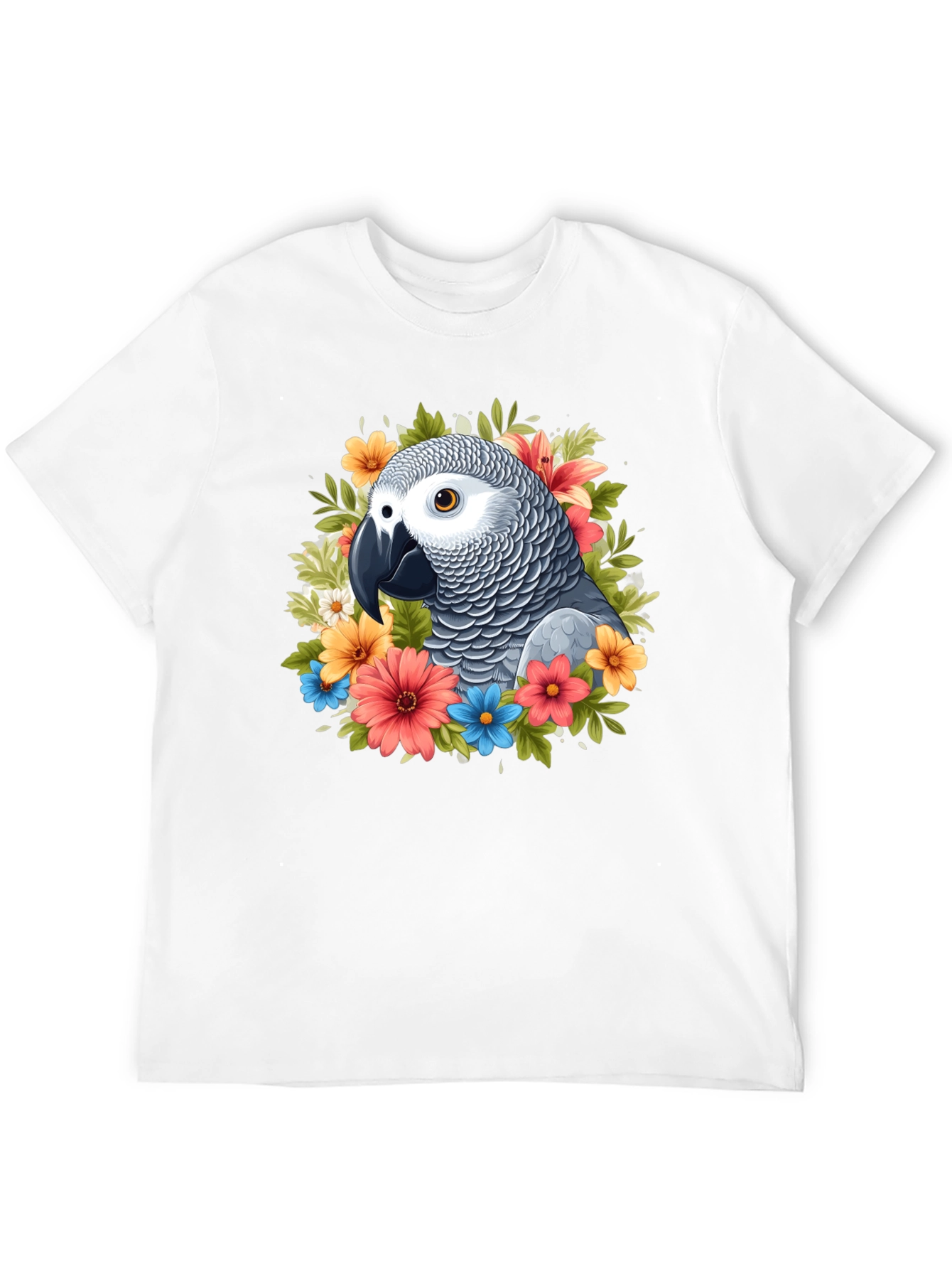 Parrot Floral T-Shirt - Graphic Tee