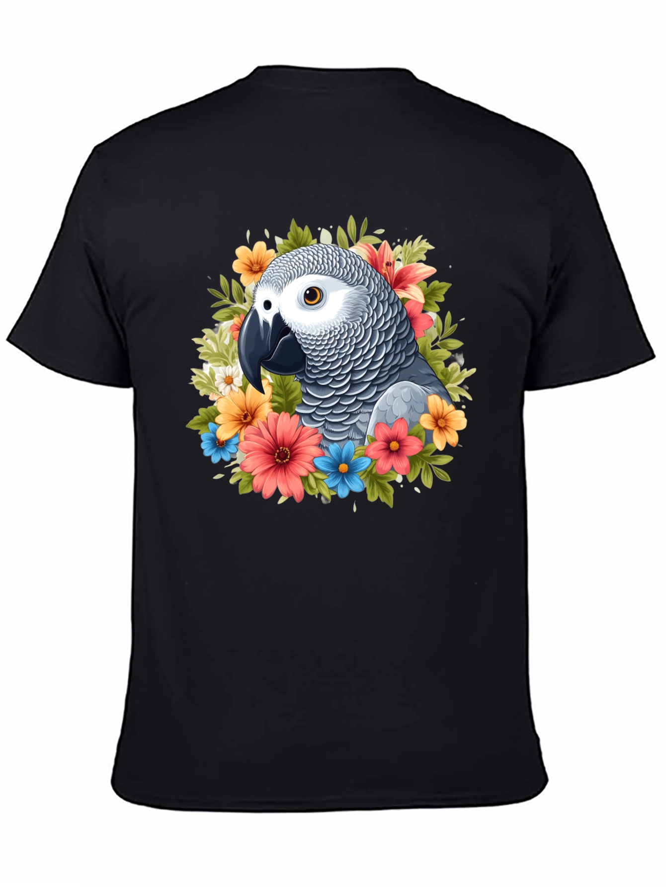 Parrot Floral T-Shirt - Graphic Tee