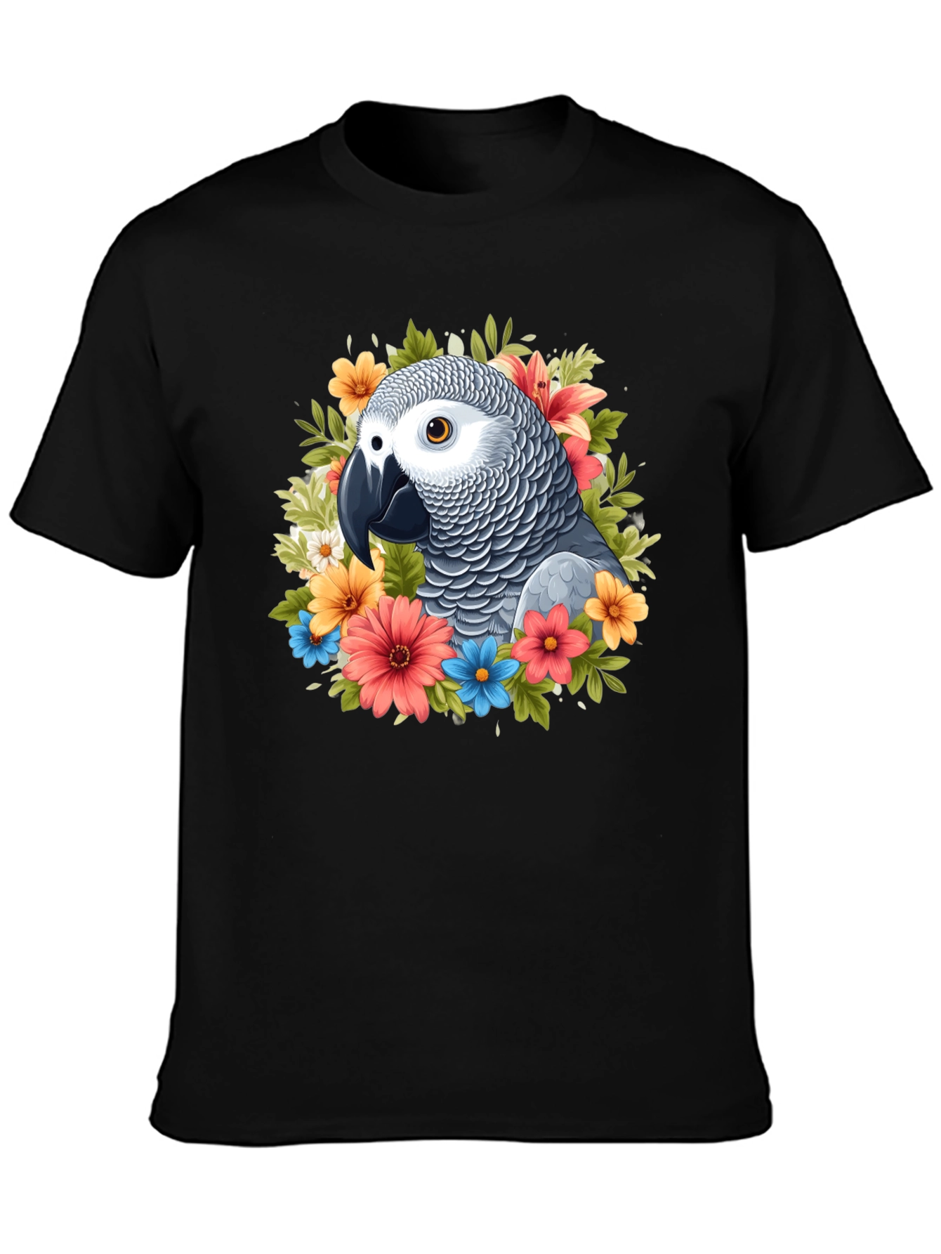 Parrot Floral T-Shirt - Graphic Tee
