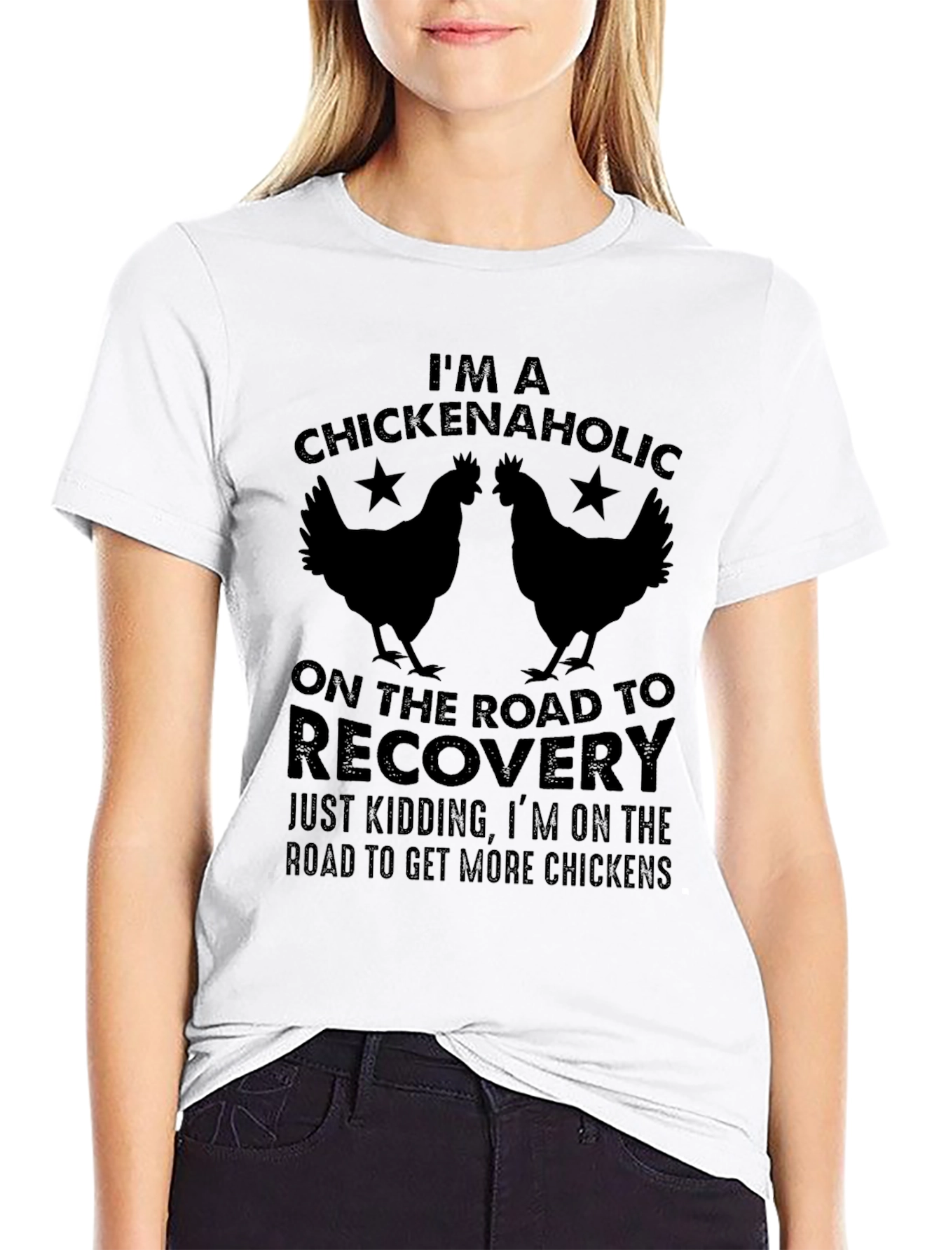 Chickenaholic T-Shirt Funny Chicken Lover Tee