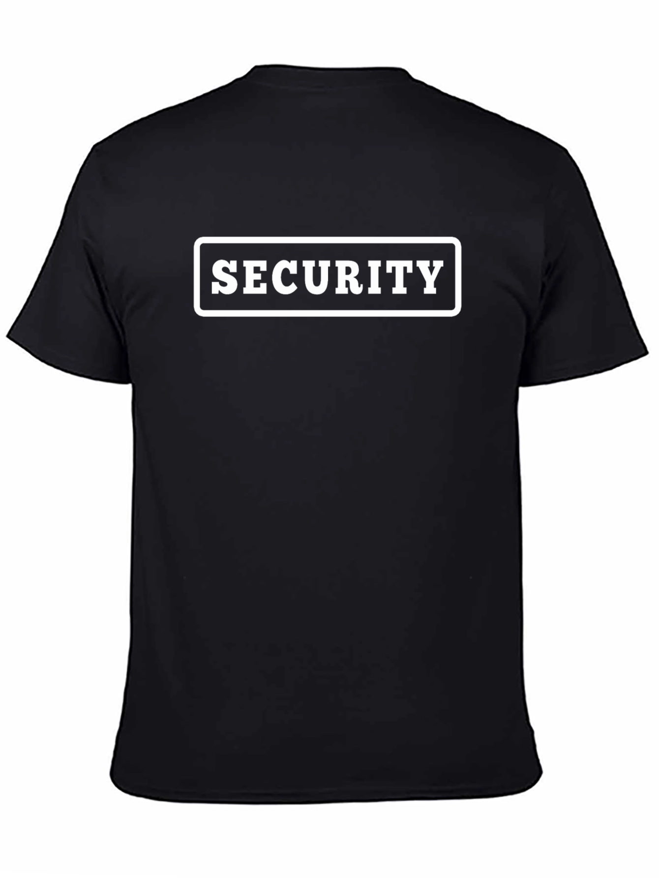 Security Graphic Tee - Black Crew Neck T-Shirt