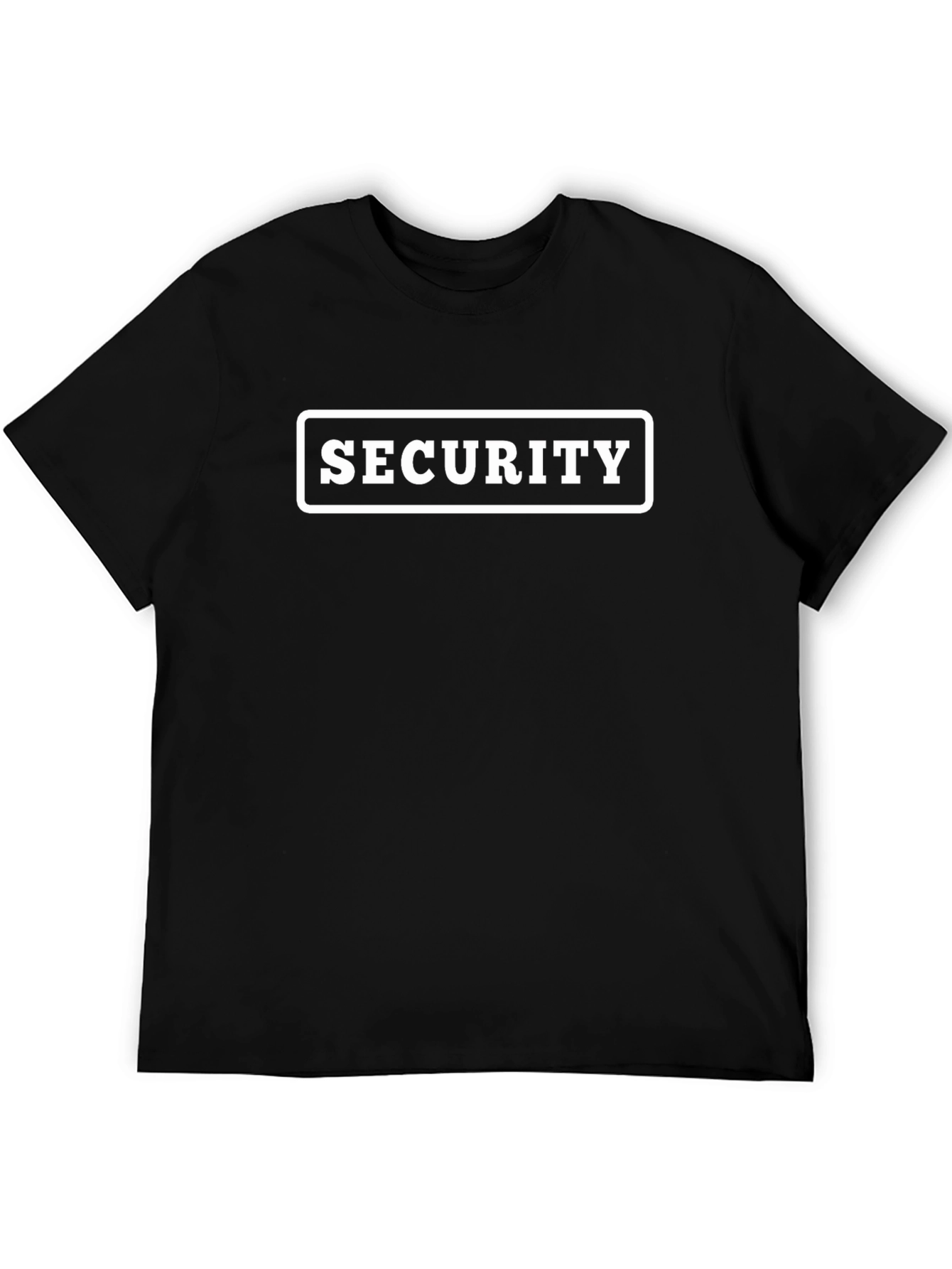 Security Graphic Tee - Black Crew Neck T-Shirt
