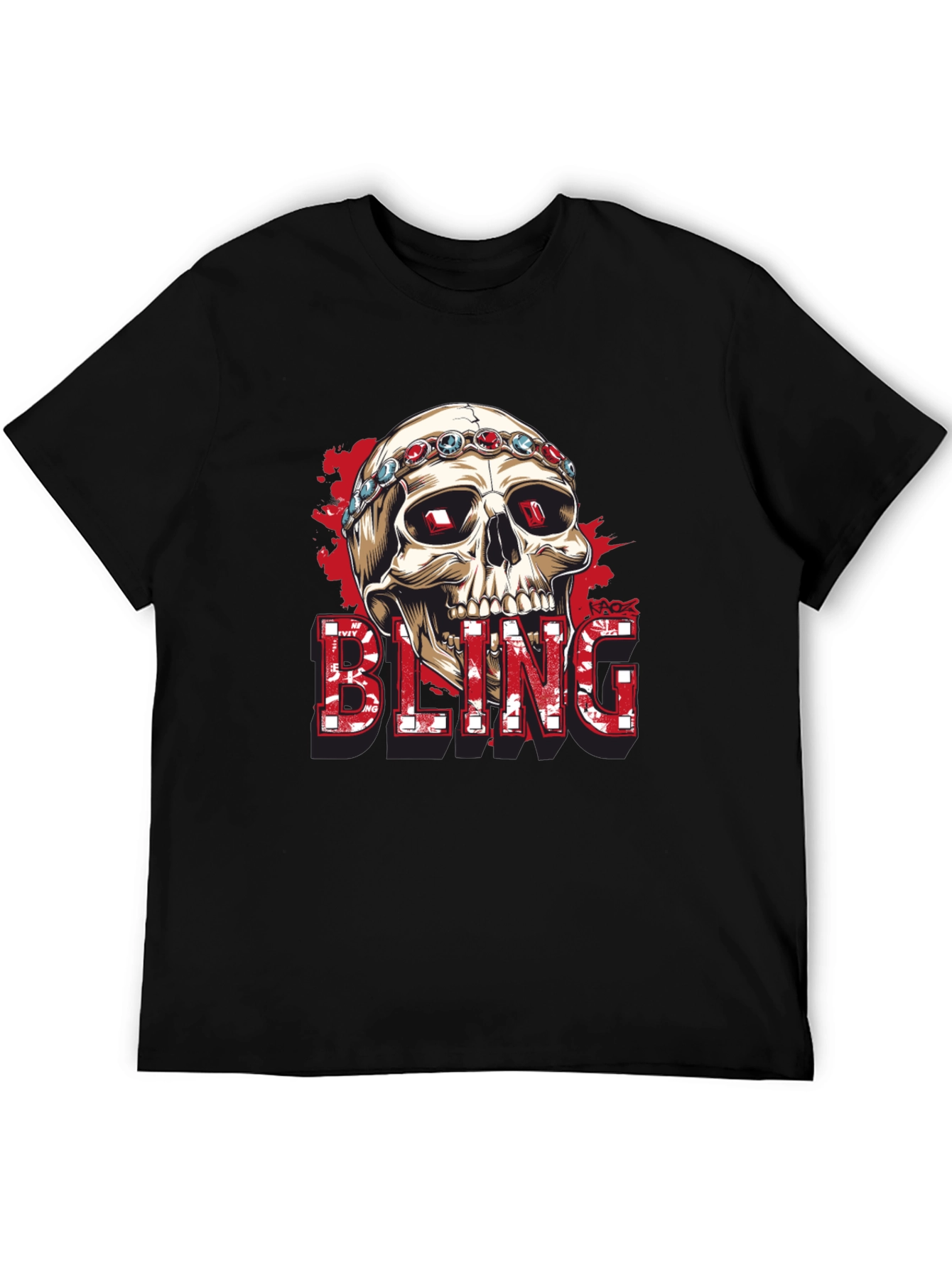 Skull Bling Graphic Tee - Mens Fashion