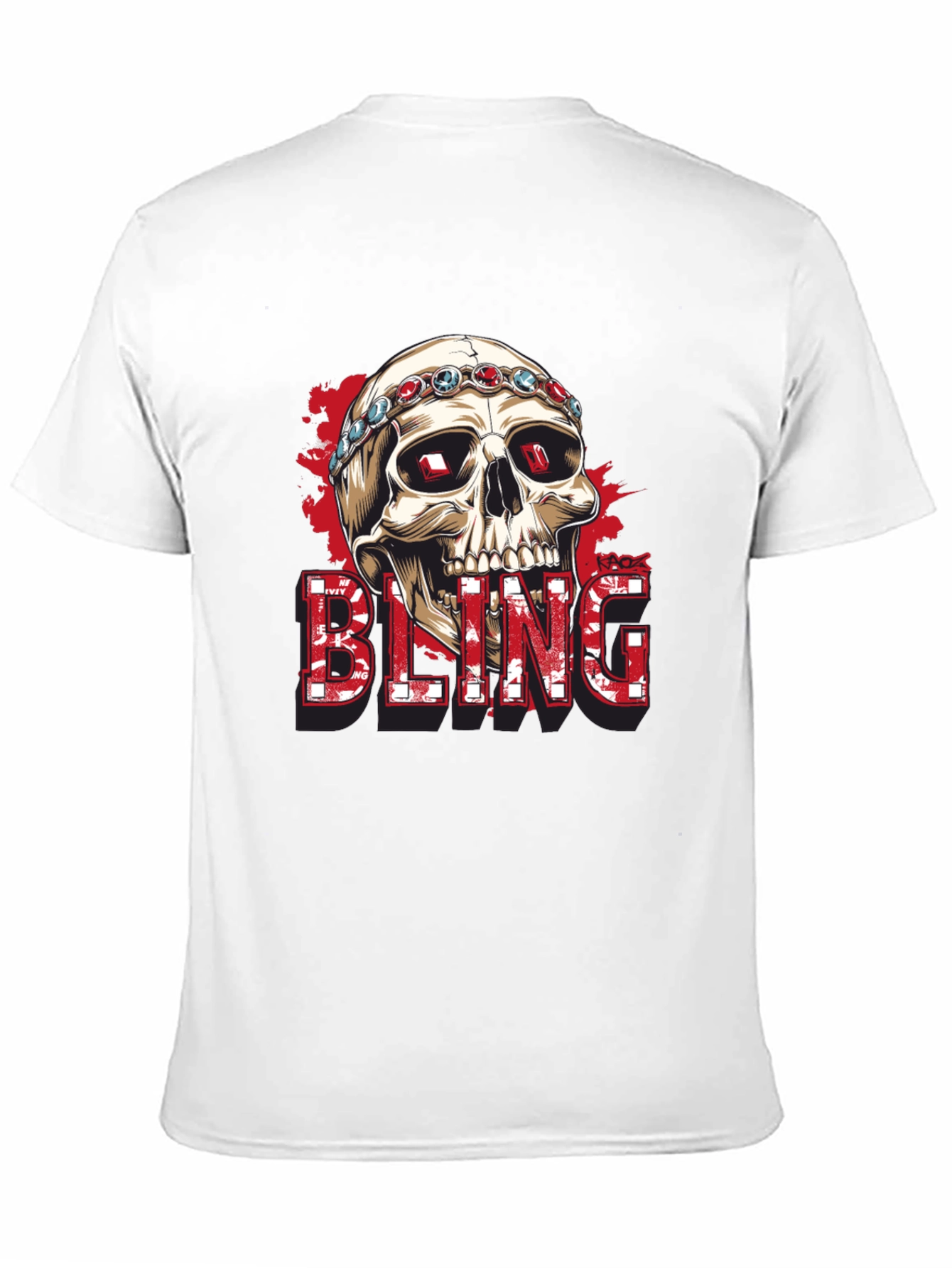 Skull Bling Graphic Tee - Mens Fashion