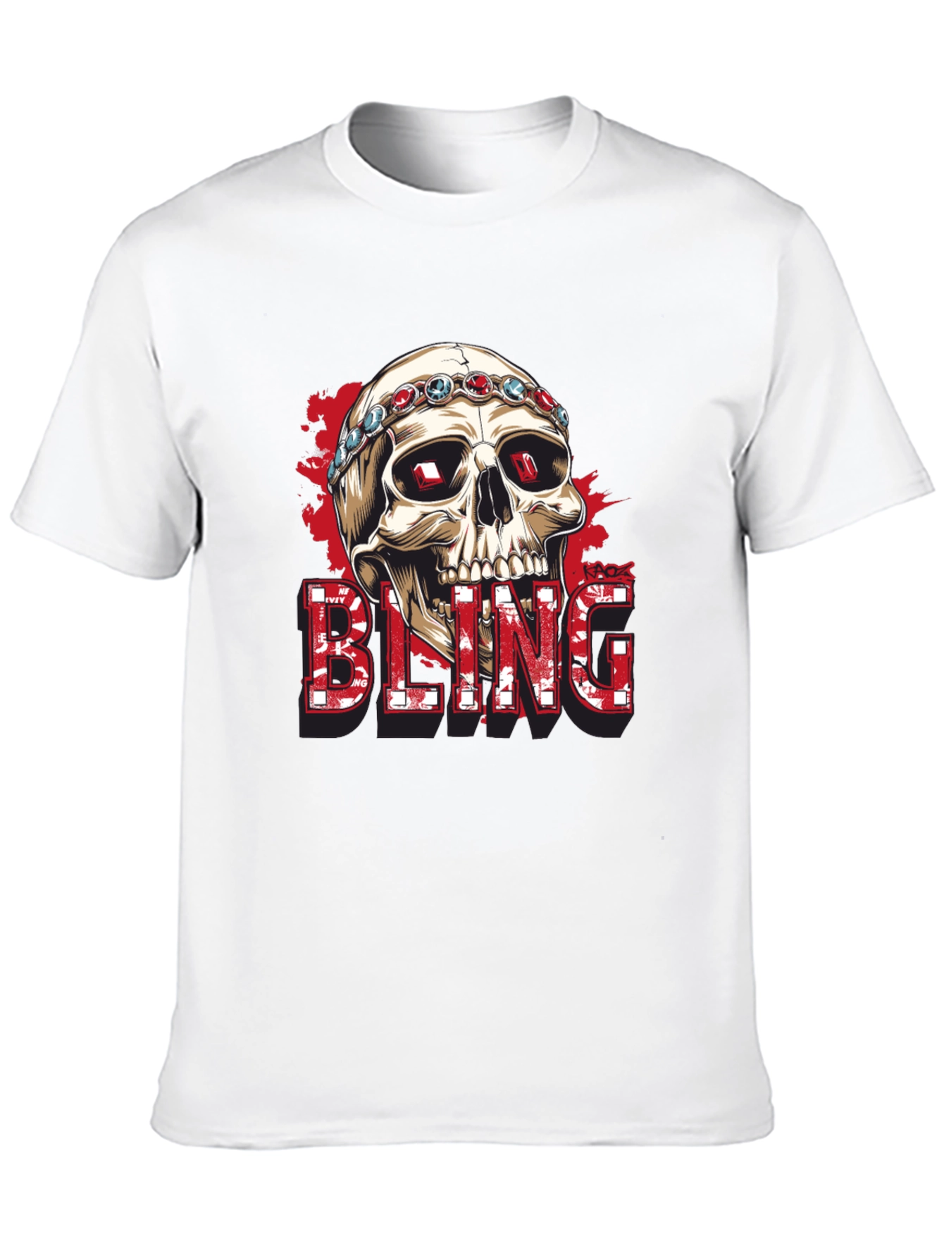Skull Bling Graphic Tee - Mens Fashion