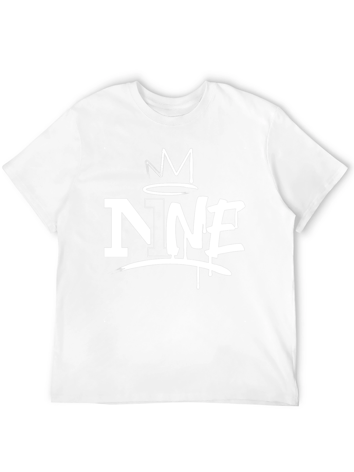 NINE Crown Graphic Print Black T-Shirt