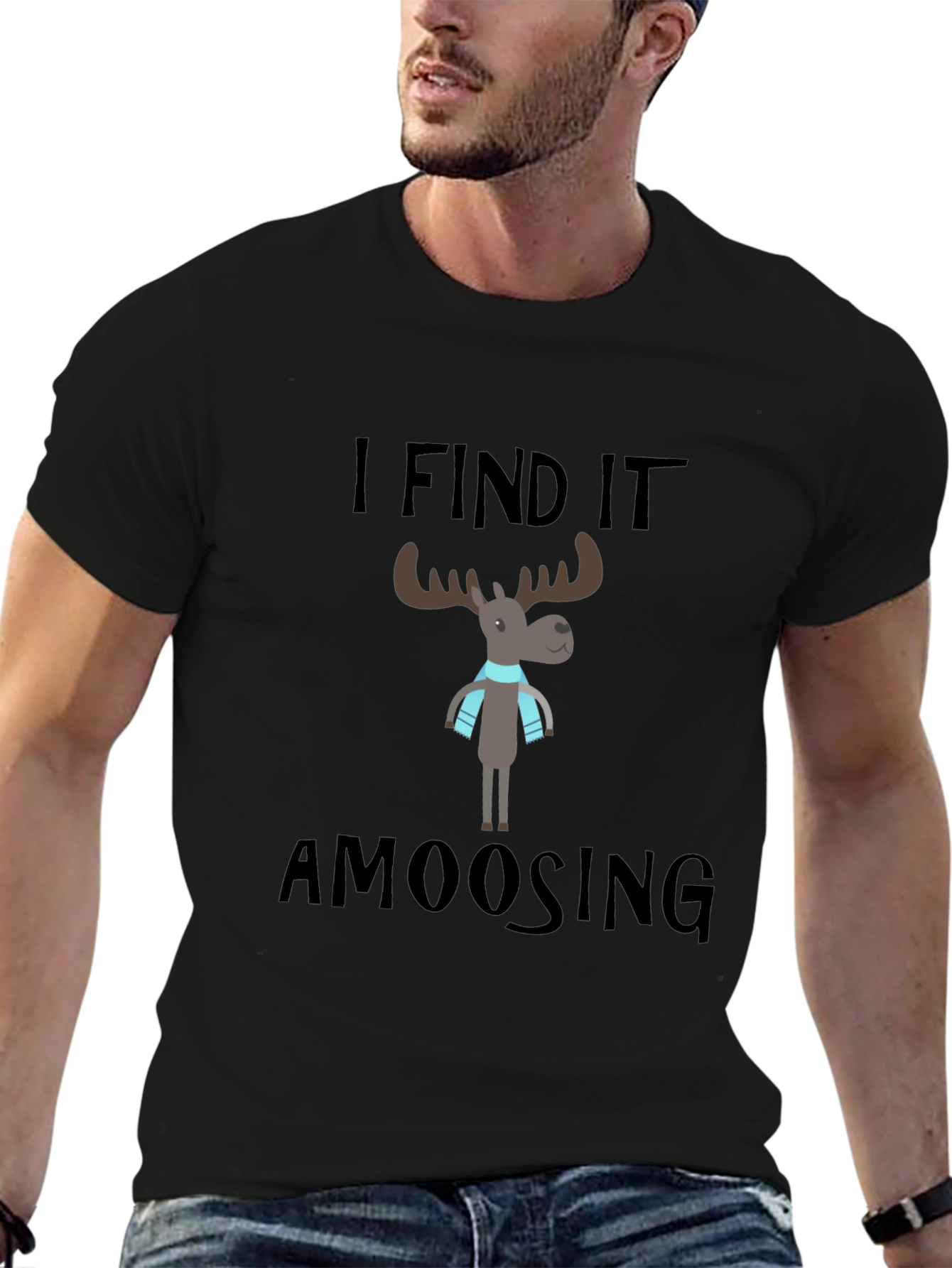 Amoosing Graphic Tee - Funny Moose Design