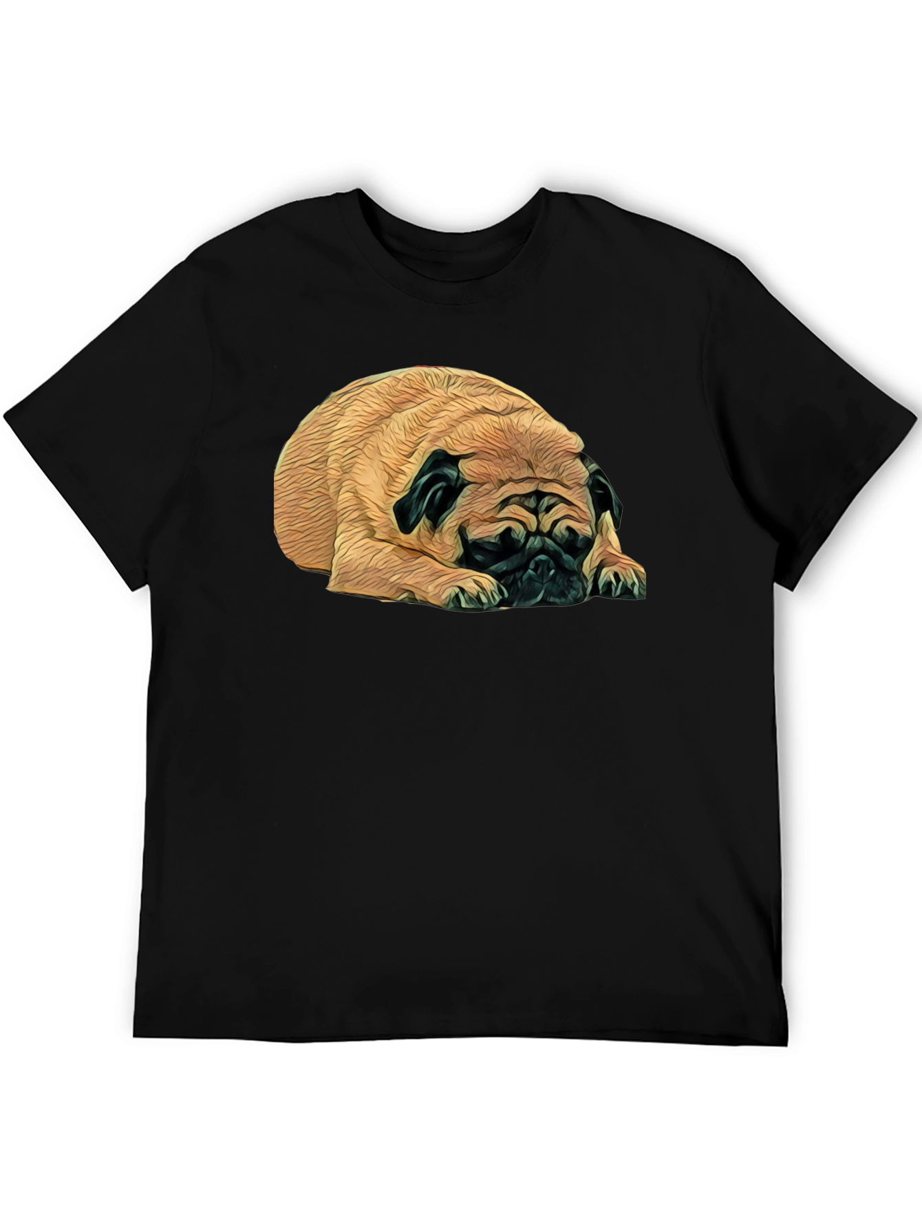 Pug Life Tee - Relaxed Dog Graphic Black T-Shirt