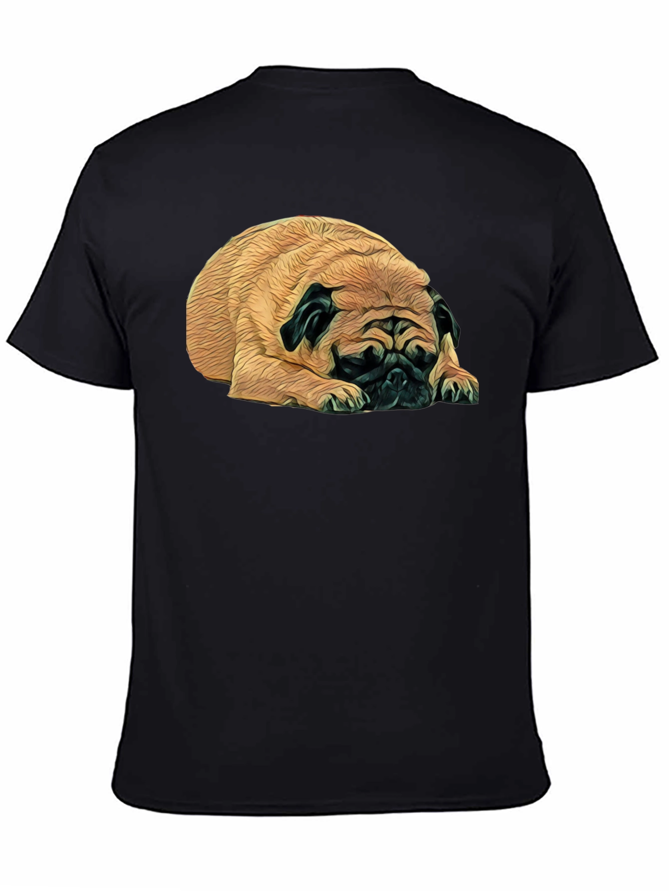 Pug Life Tee - Relaxed Dog Graphic Black T-Shirt