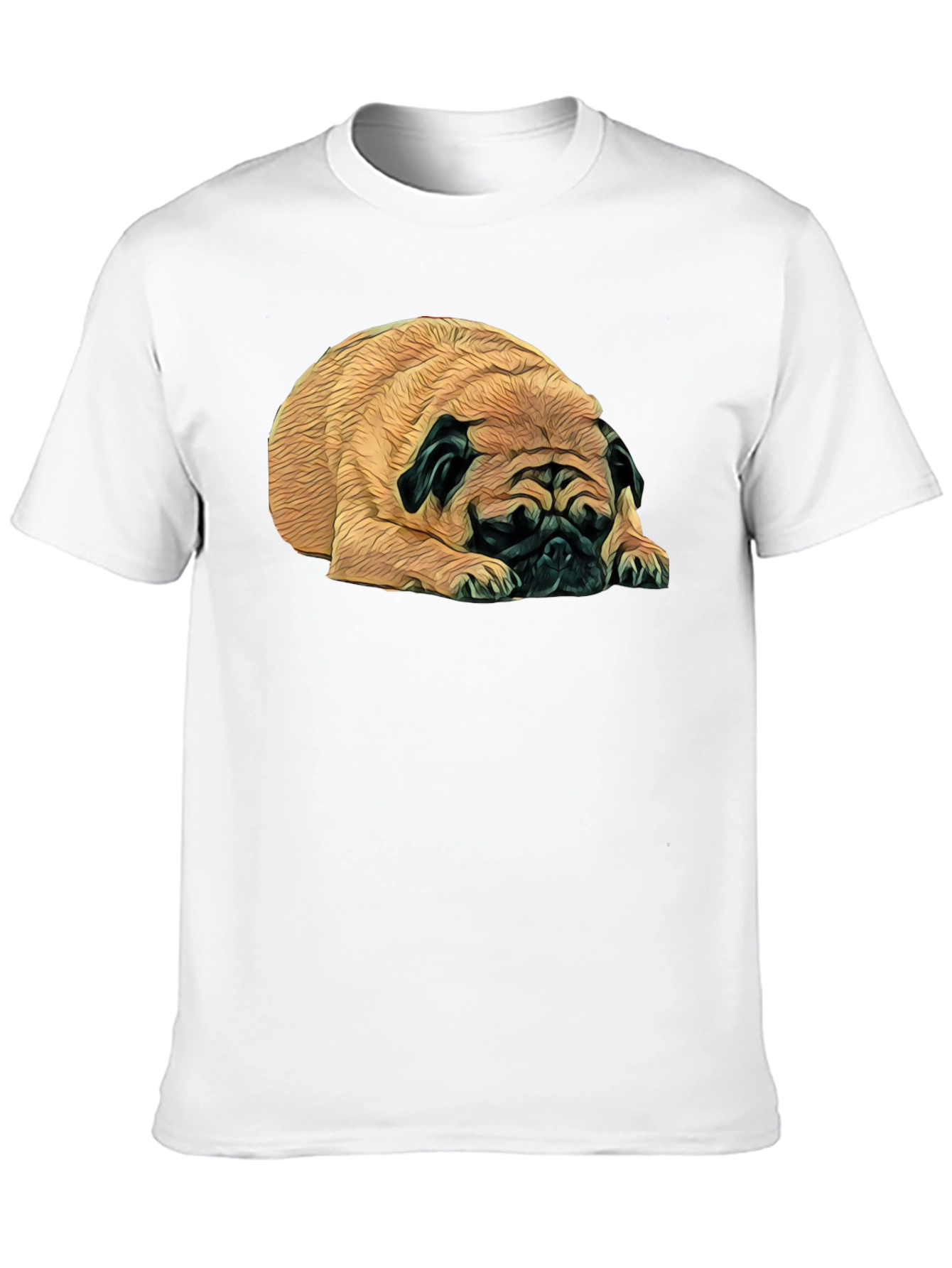 Pug Life Tee - Relaxed Dog Graphic Black T-Shirt