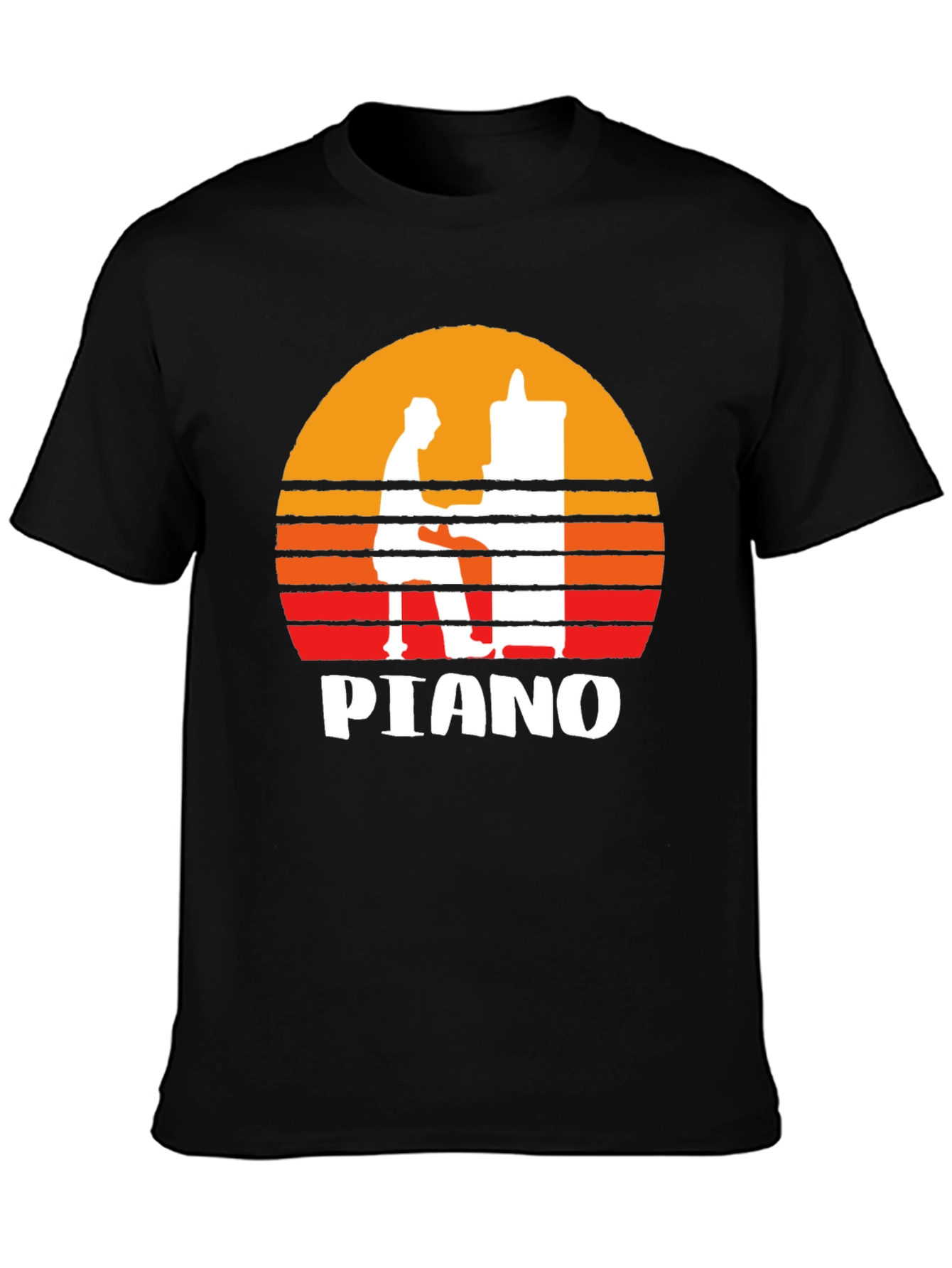 Piano Sunset Graphic Tee - Musician T-Shirt