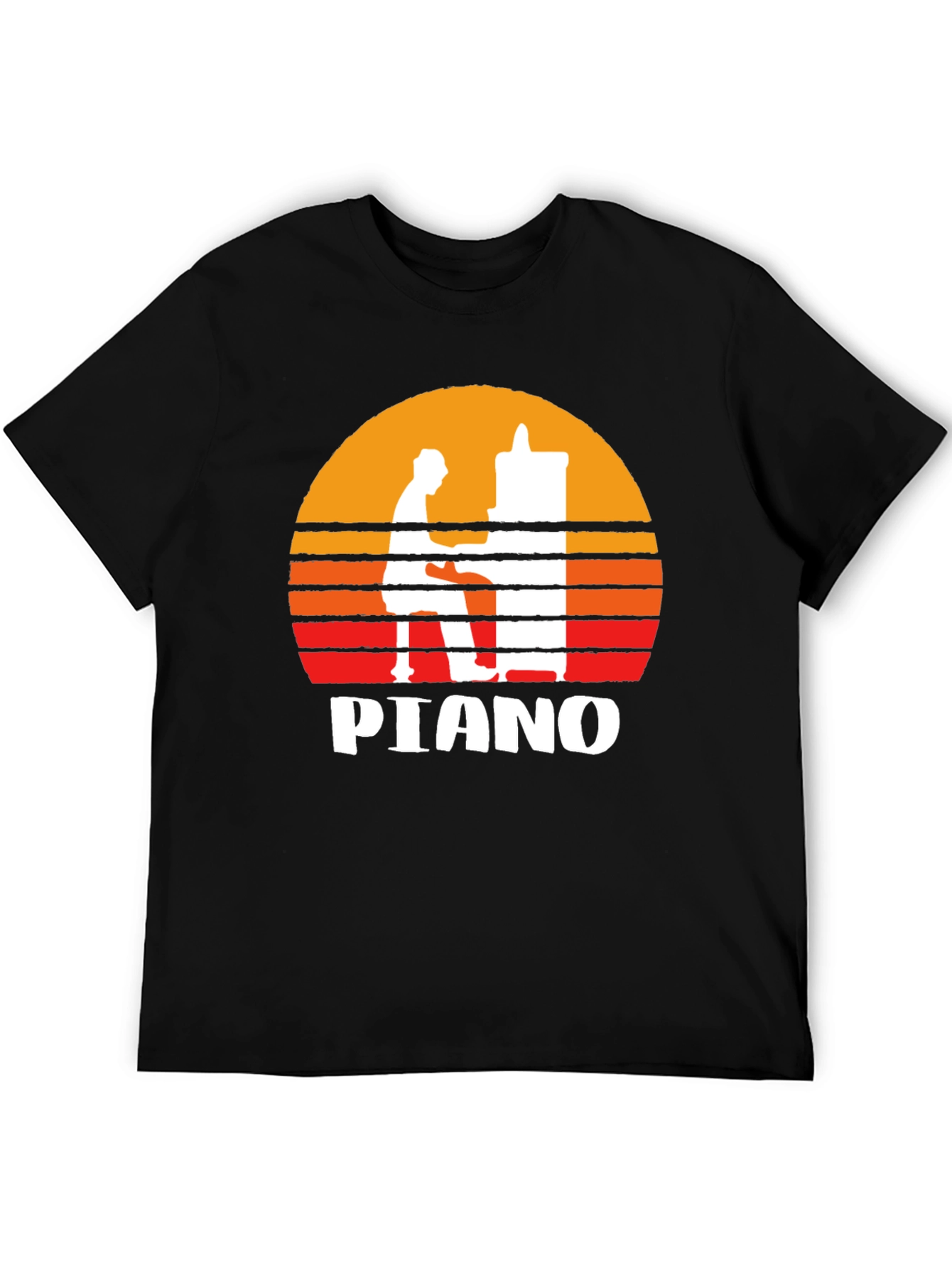 Piano Sunset Graphic Tee - Musician T-Shirt