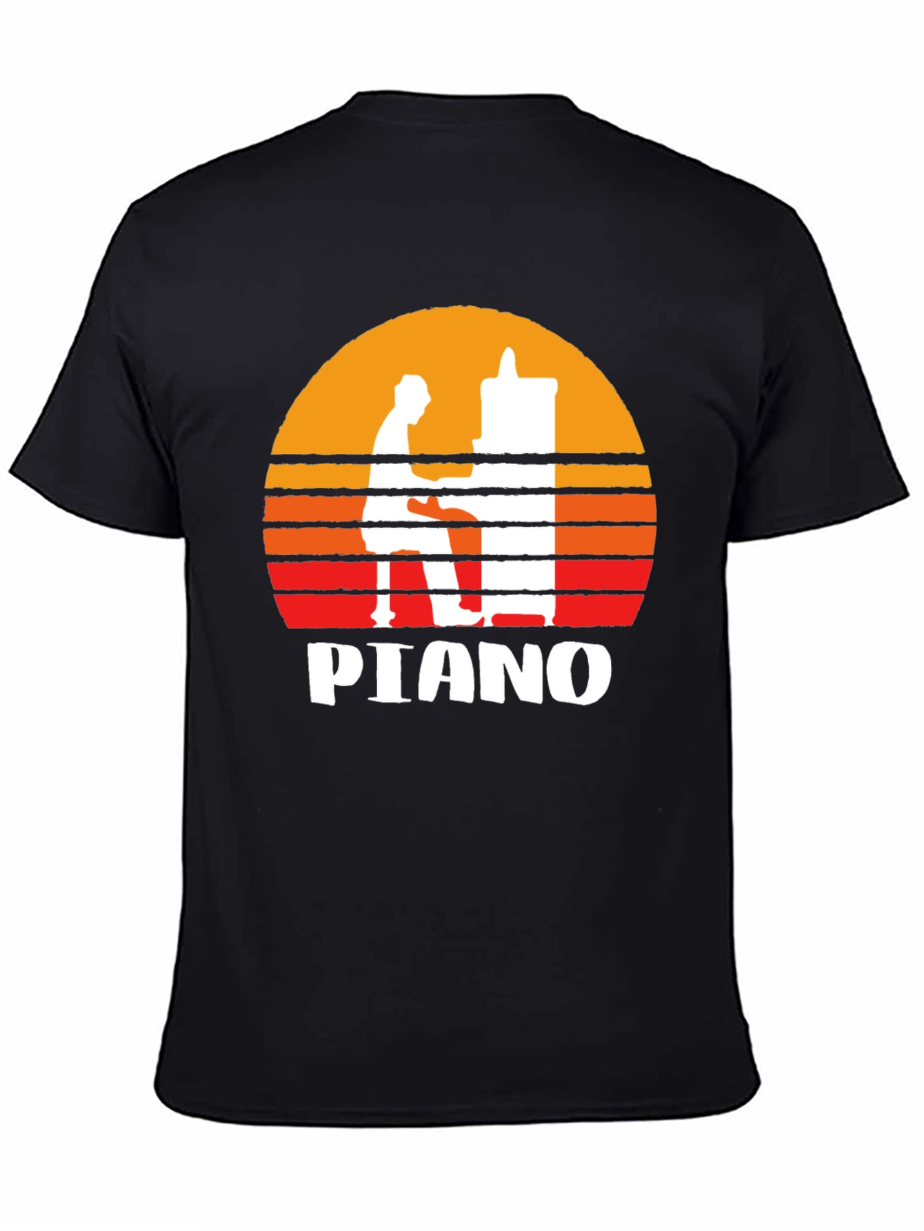 Piano Sunset Graphic Tee - Musician T-Shirt