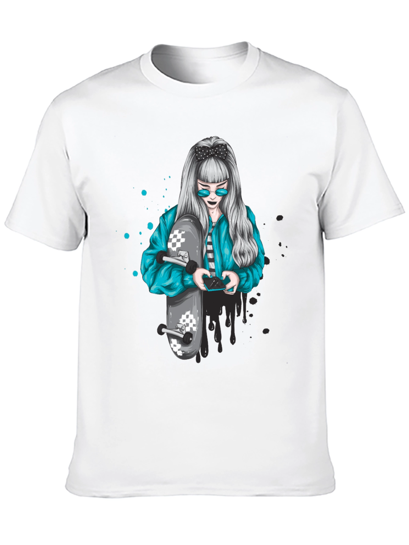 Skater Girl Graphic Tee - Cool Urban Style