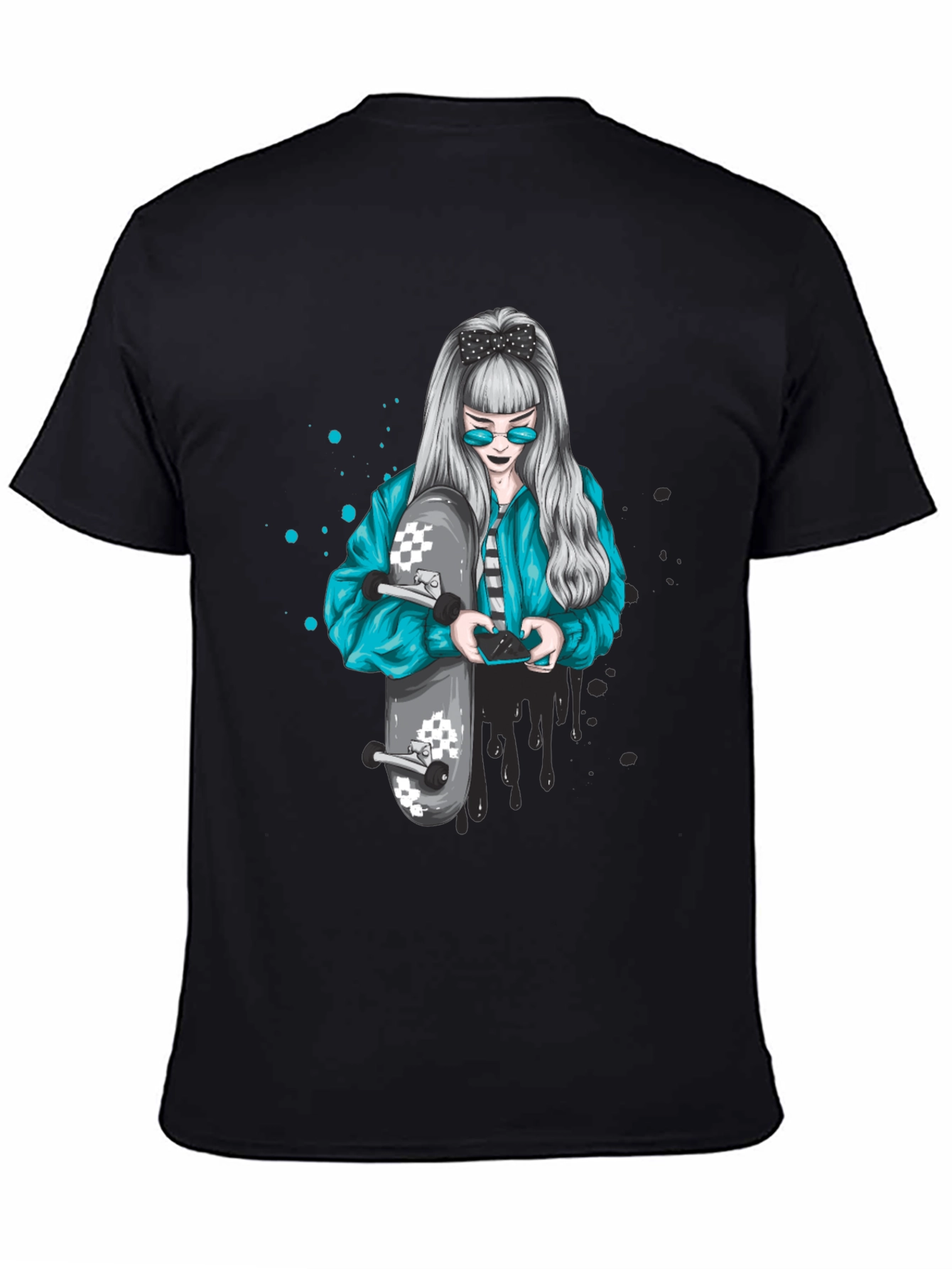 Skater Girl Graphic Tee - Cool Urban Style