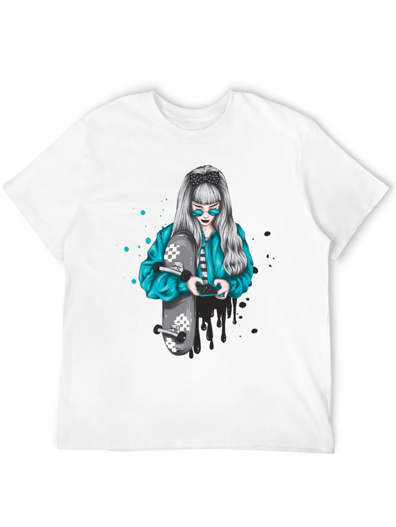 Skater Girl Graphic Tee - Cool Urban Style