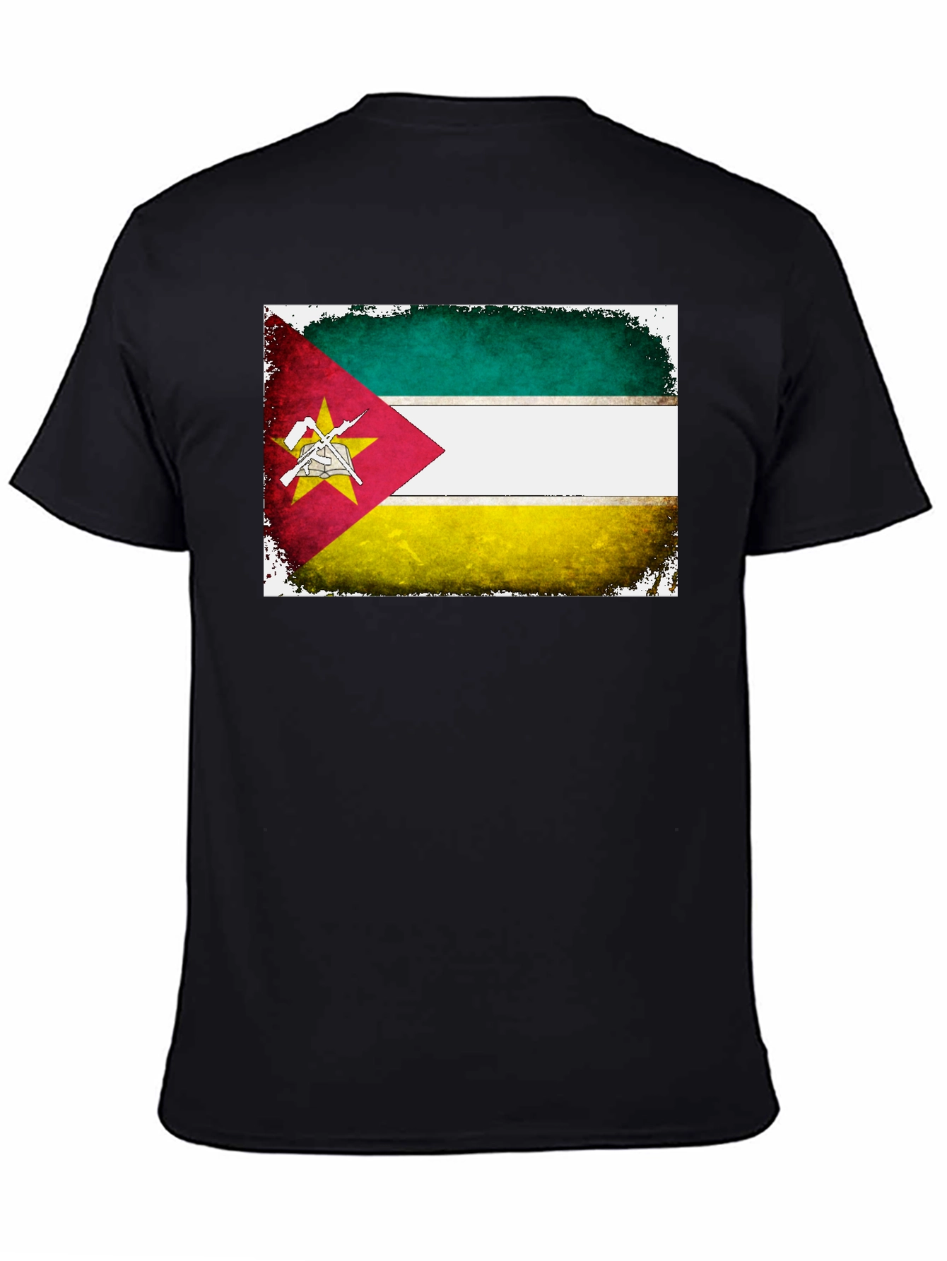 Mozambique Flag T-Shirt - Patriotic Grunge Tee