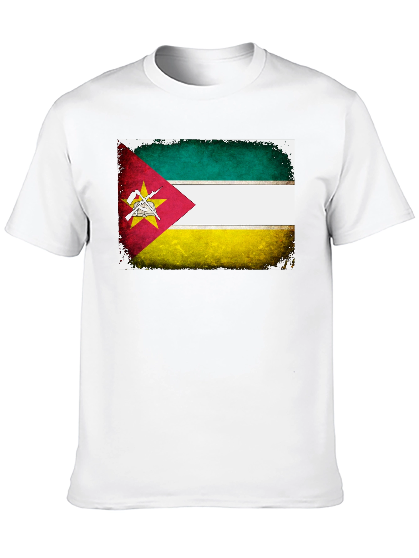 Mozambique Flag T-Shirt - Patriotic Grunge Tee