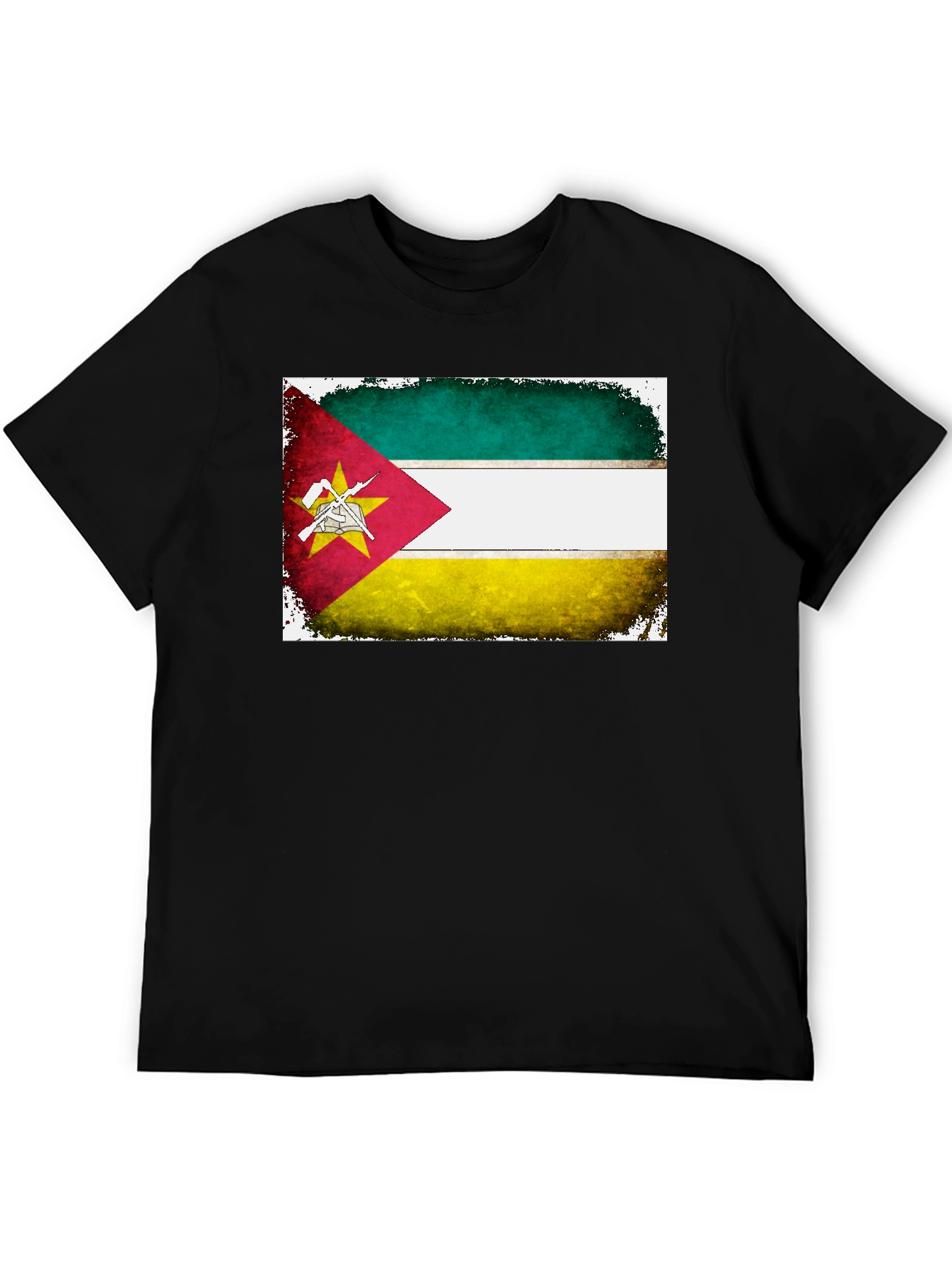 Mozambique Flag T-Shirt - Patriotic Grunge Tee