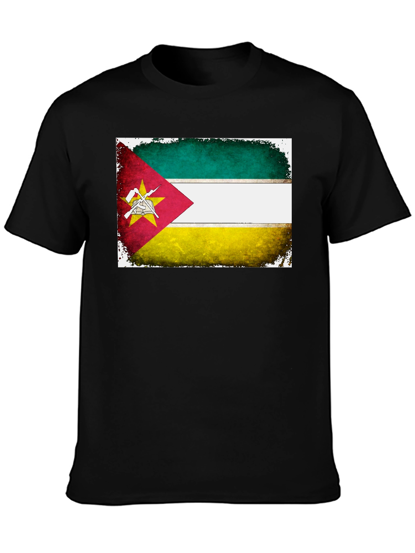 Mozambique Flag T-Shirt - Patriotic Grunge Tee