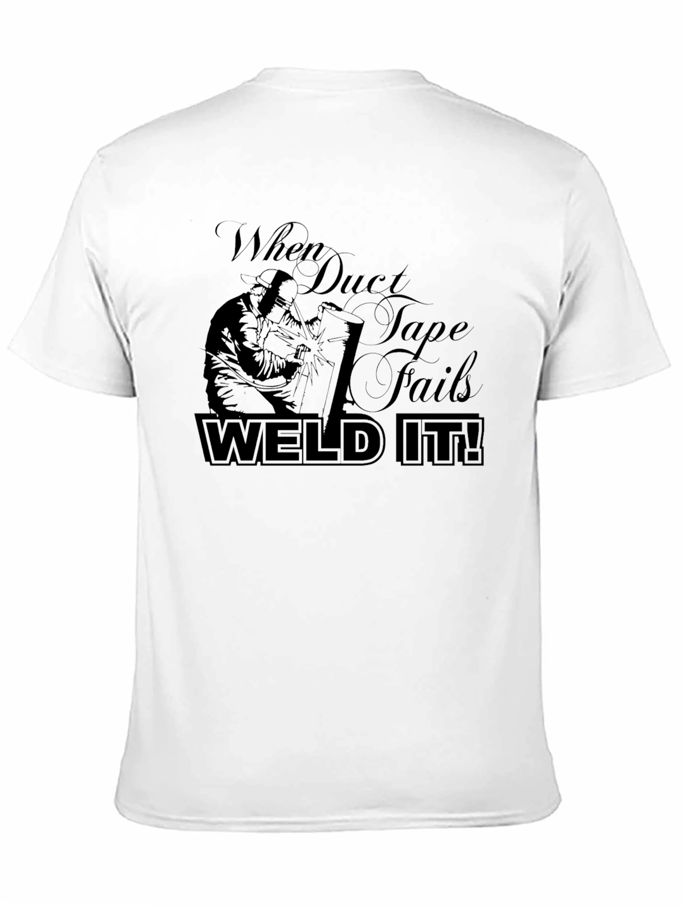 Weld It! Black Graphic T-Shirt - Duct Tape Fails