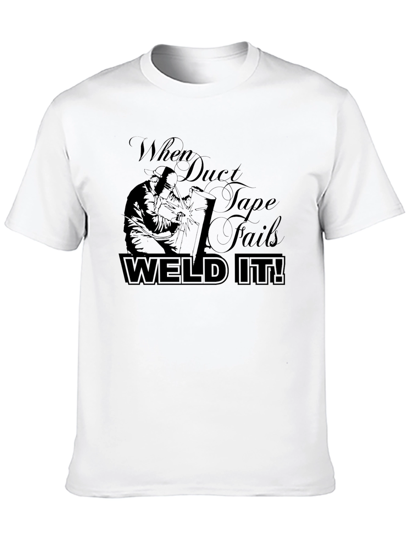 Weld It! Black Graphic T-Shirt - Duct Tape Fails