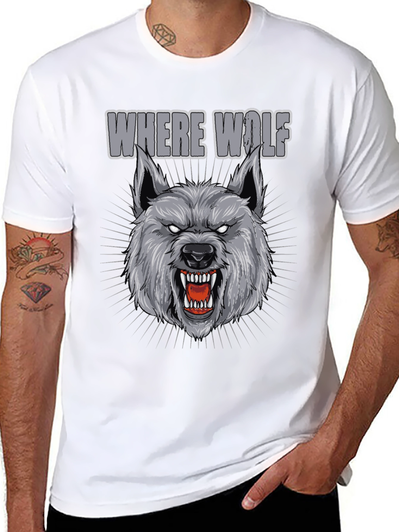 Where Wolf Graphic Tee - Black Cotton Shirt