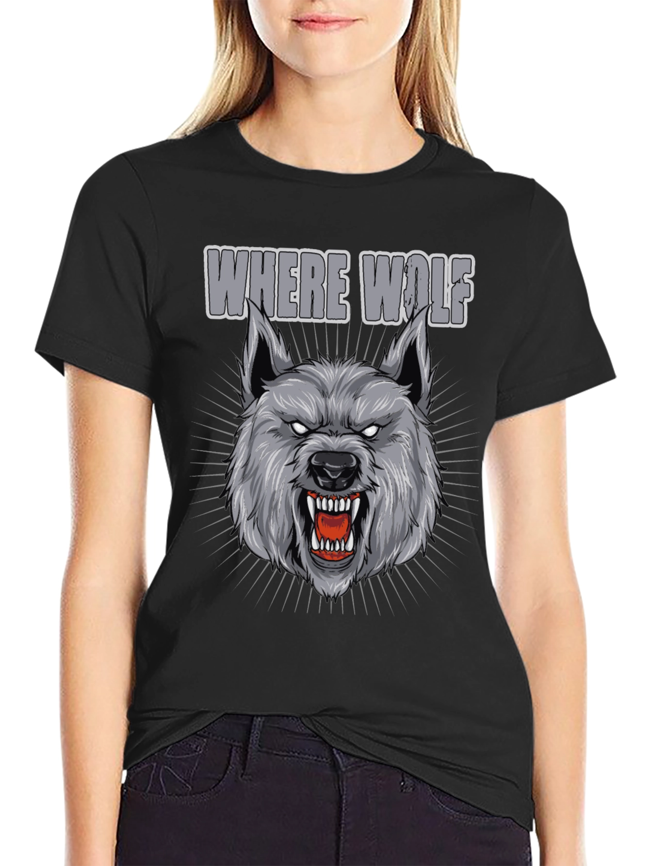 Where Wolf Graphic Tee - Black Cotton Shirt