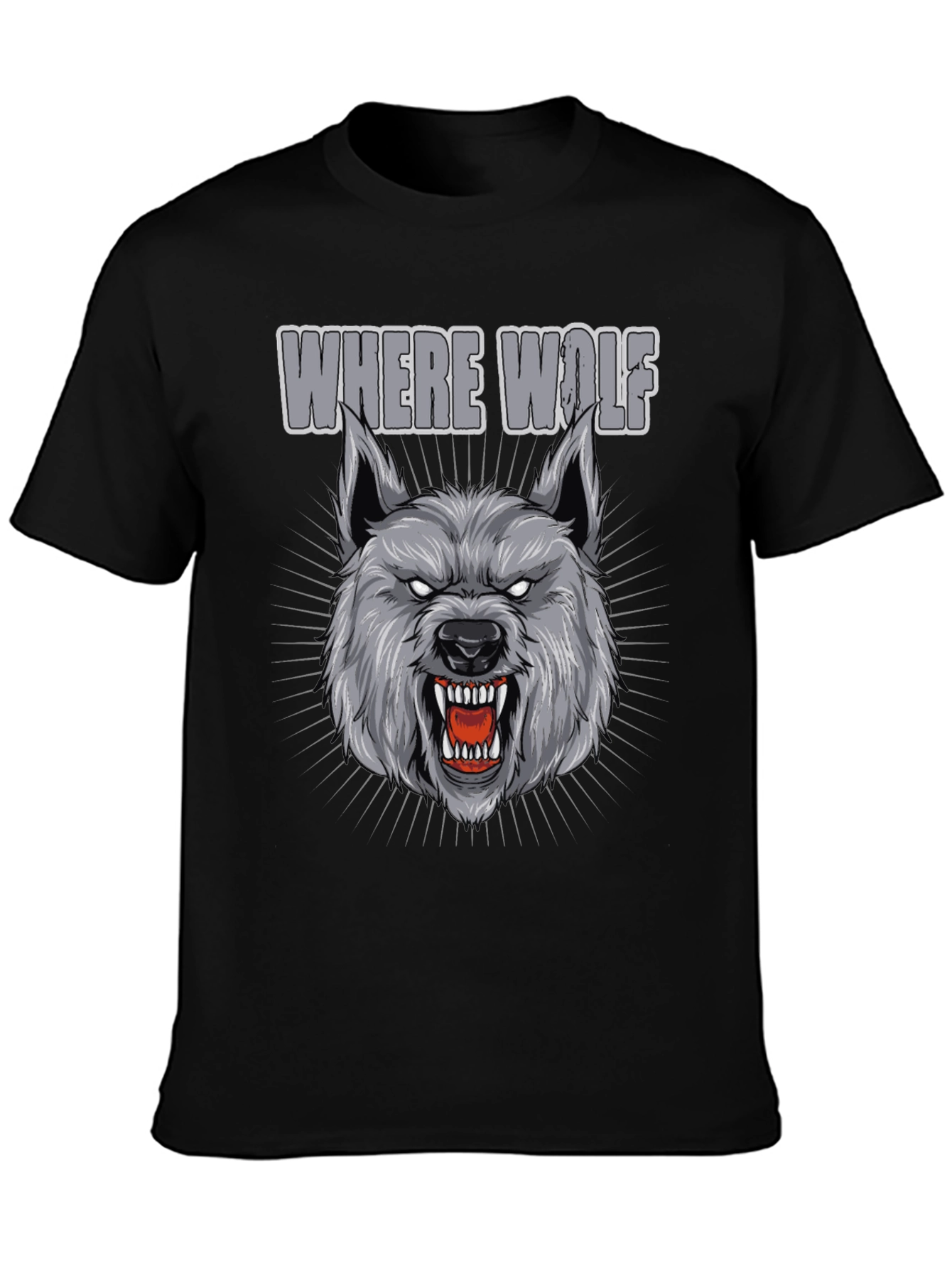 Where Wolf Graphic Tee - Black Cotton Shirt