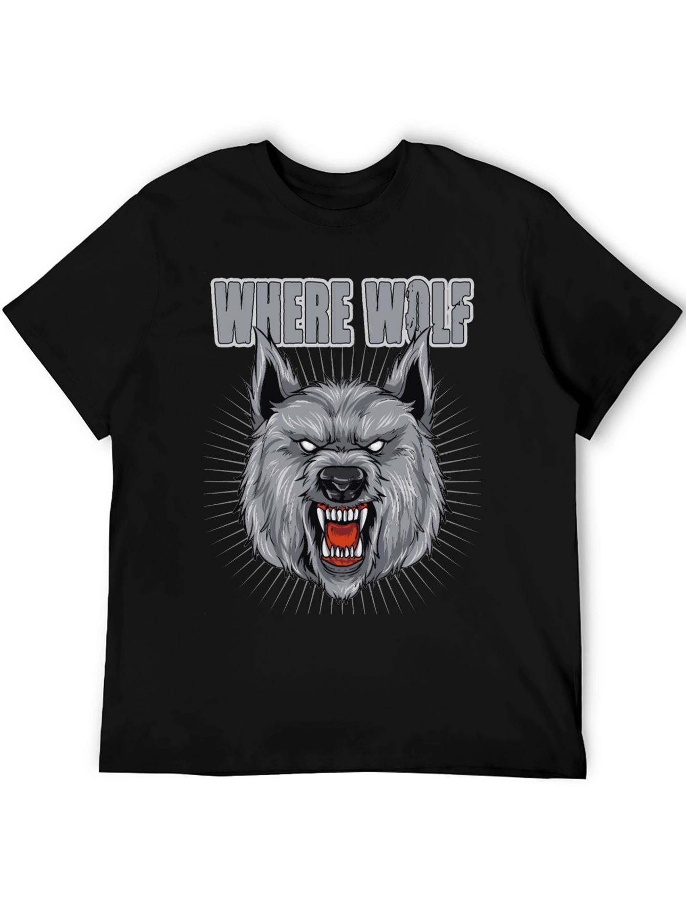 Where Wolf Graphic Tee - Black Cotton Shirt