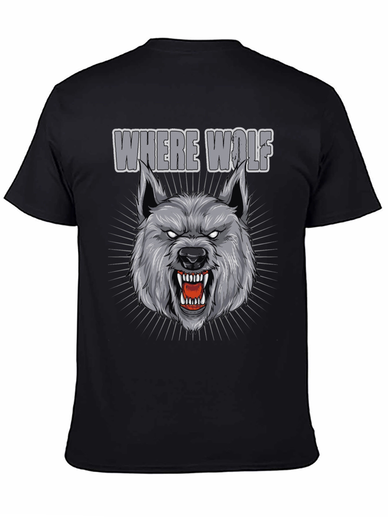 Where Wolf Graphic Tee - Black Cotton Shirt