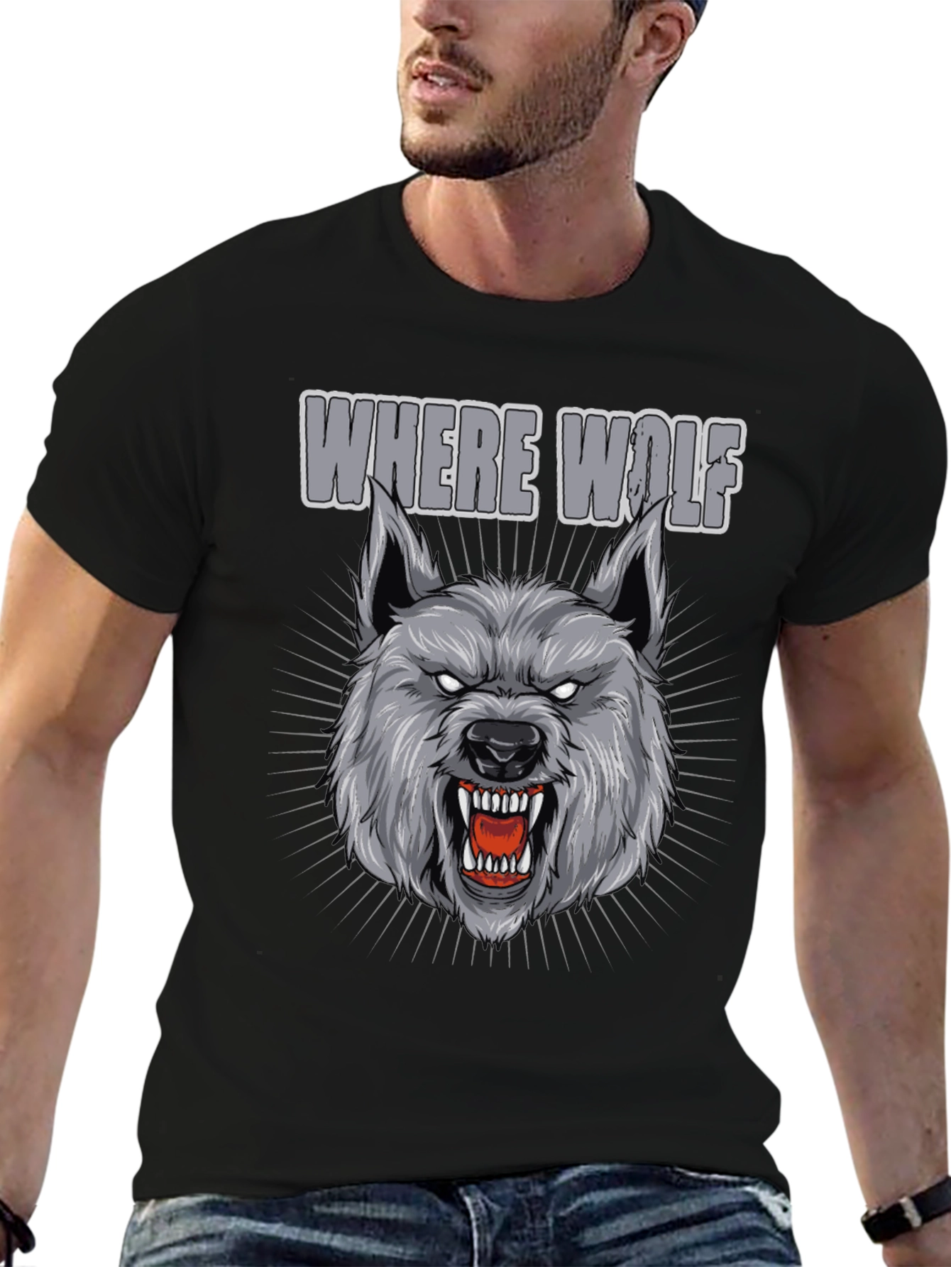 Where Wolf Graphic Tee - Black Cotton Shirt