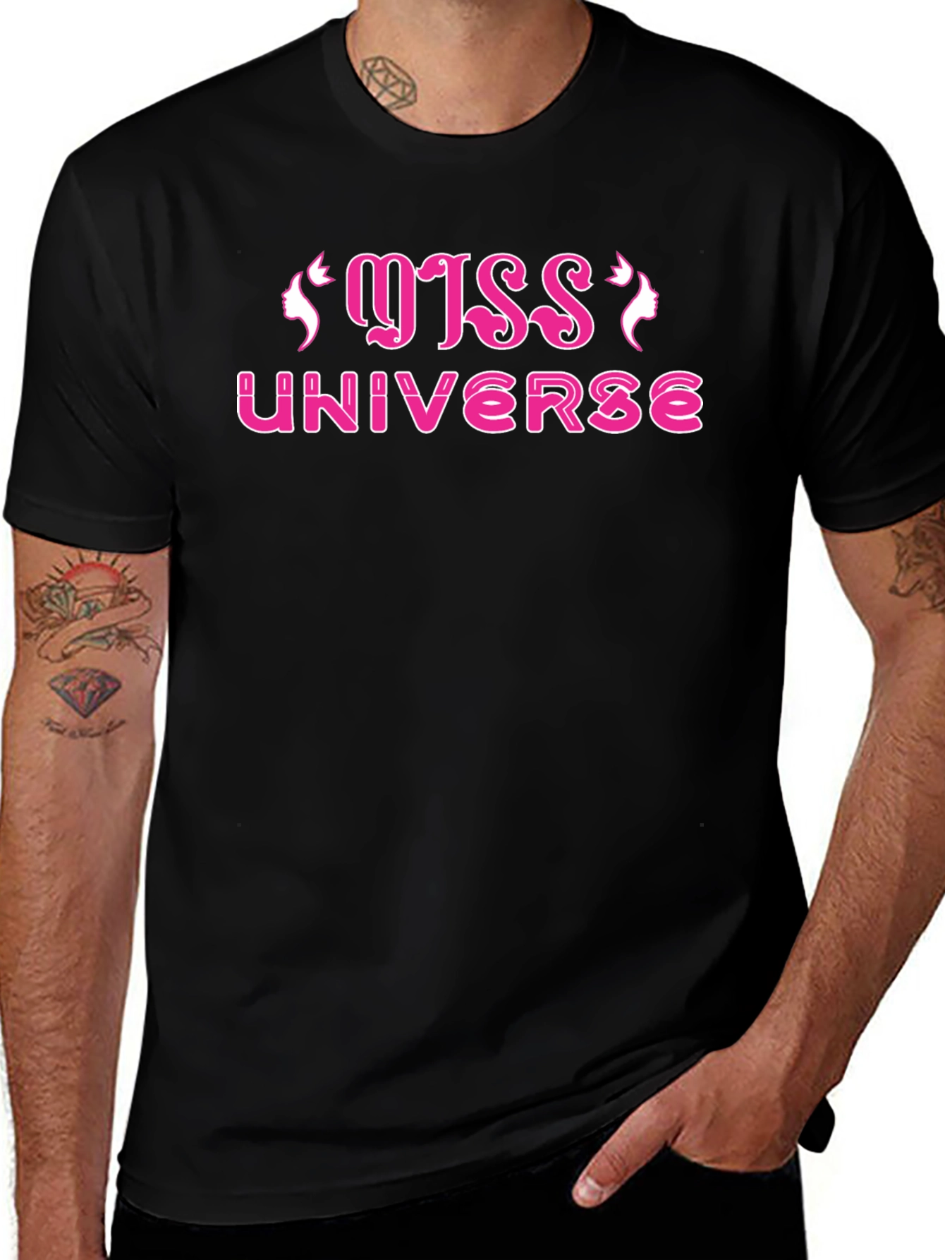 Miss Universe T-Shirt - Stylish Pink Design