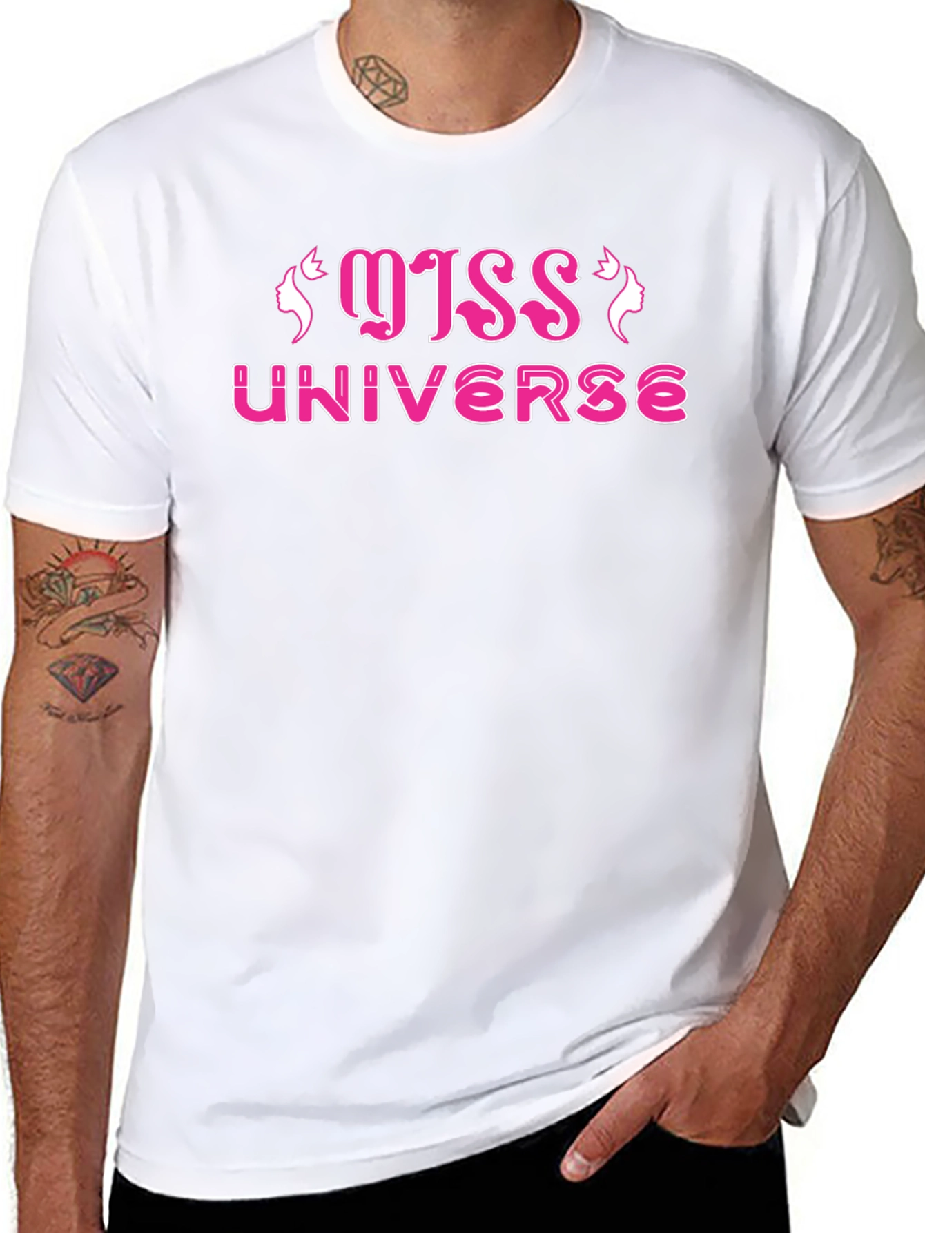 Miss Universe T-Shirt - Stylish Pink Design