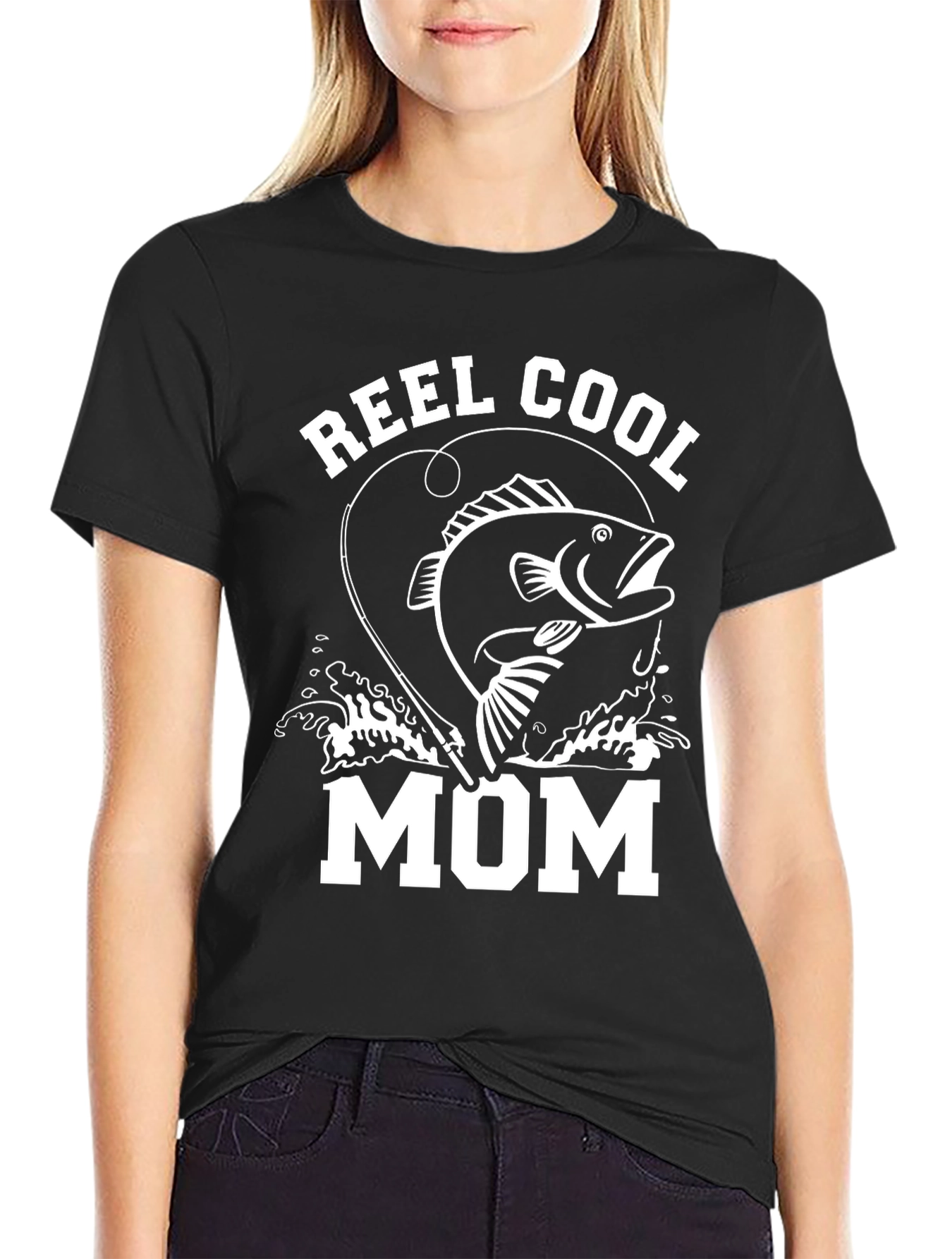 Reel Cool Mom Graphic Tee - Fishing Lover Gift