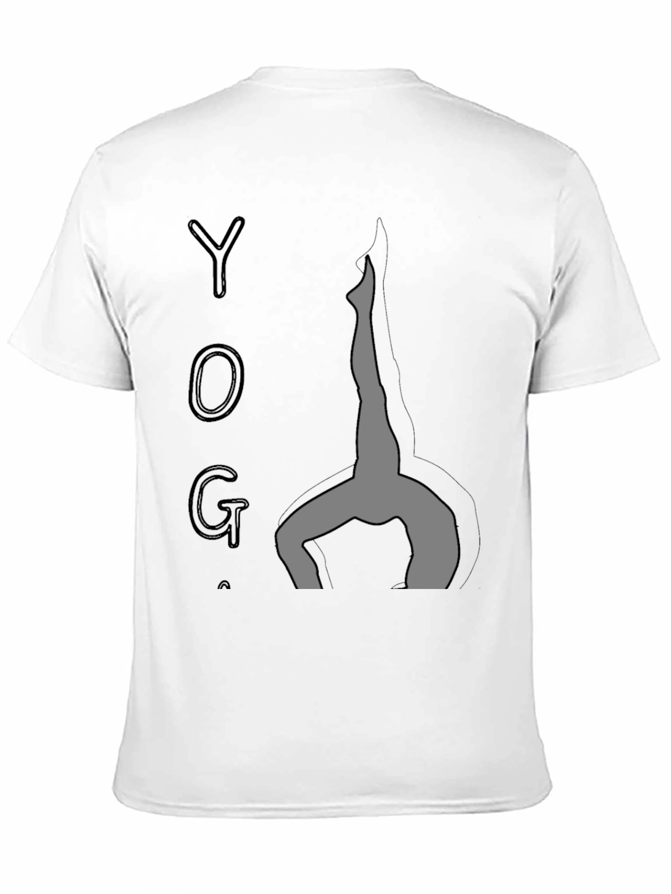 Yoga Pose Graphic Tee - Black Cotton Comfort