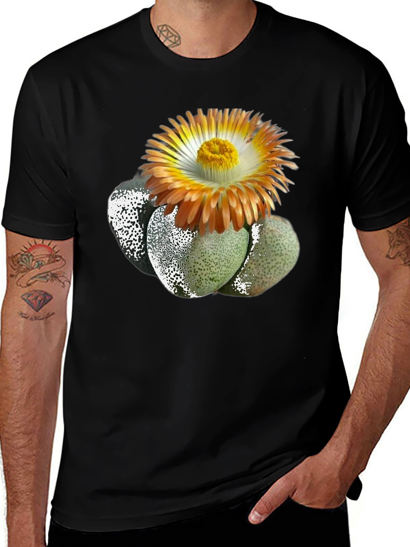 Living Stone Succulent Graphic T-Shirt