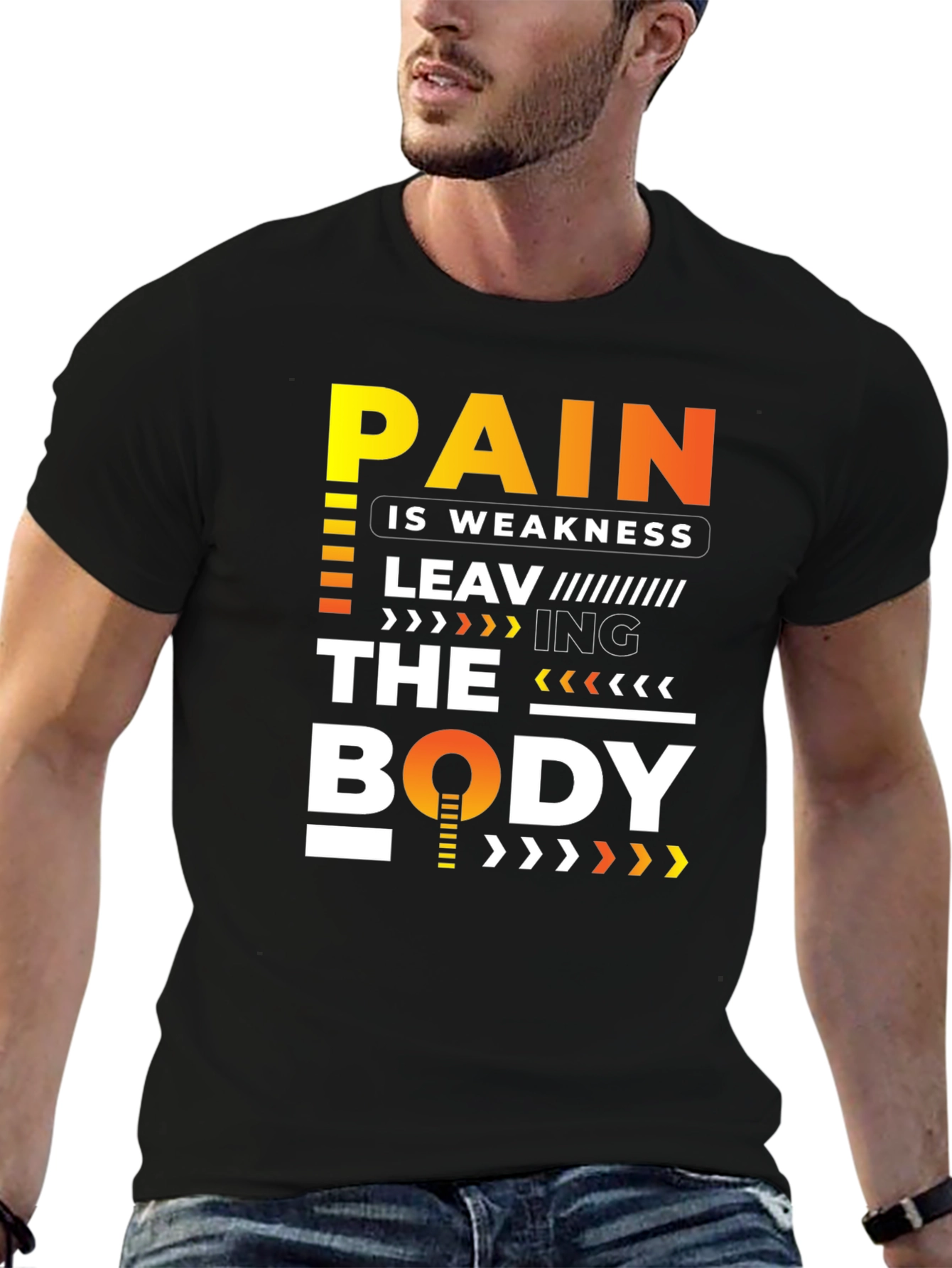 Pain is Weakness T-Shirt - Gym Motivation