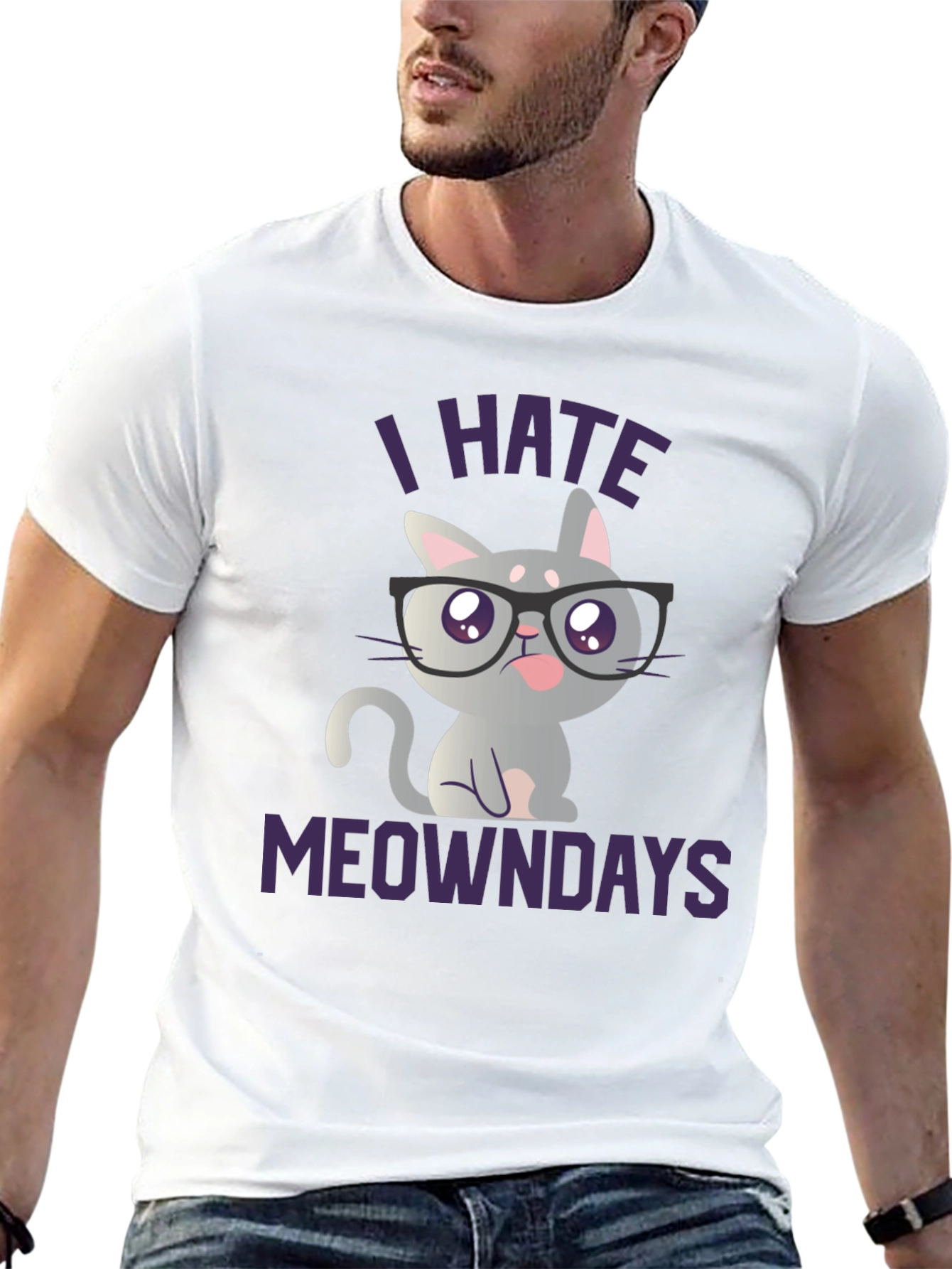 I Hate Meowndays T-Shirt - Funny Cat Lover Tee